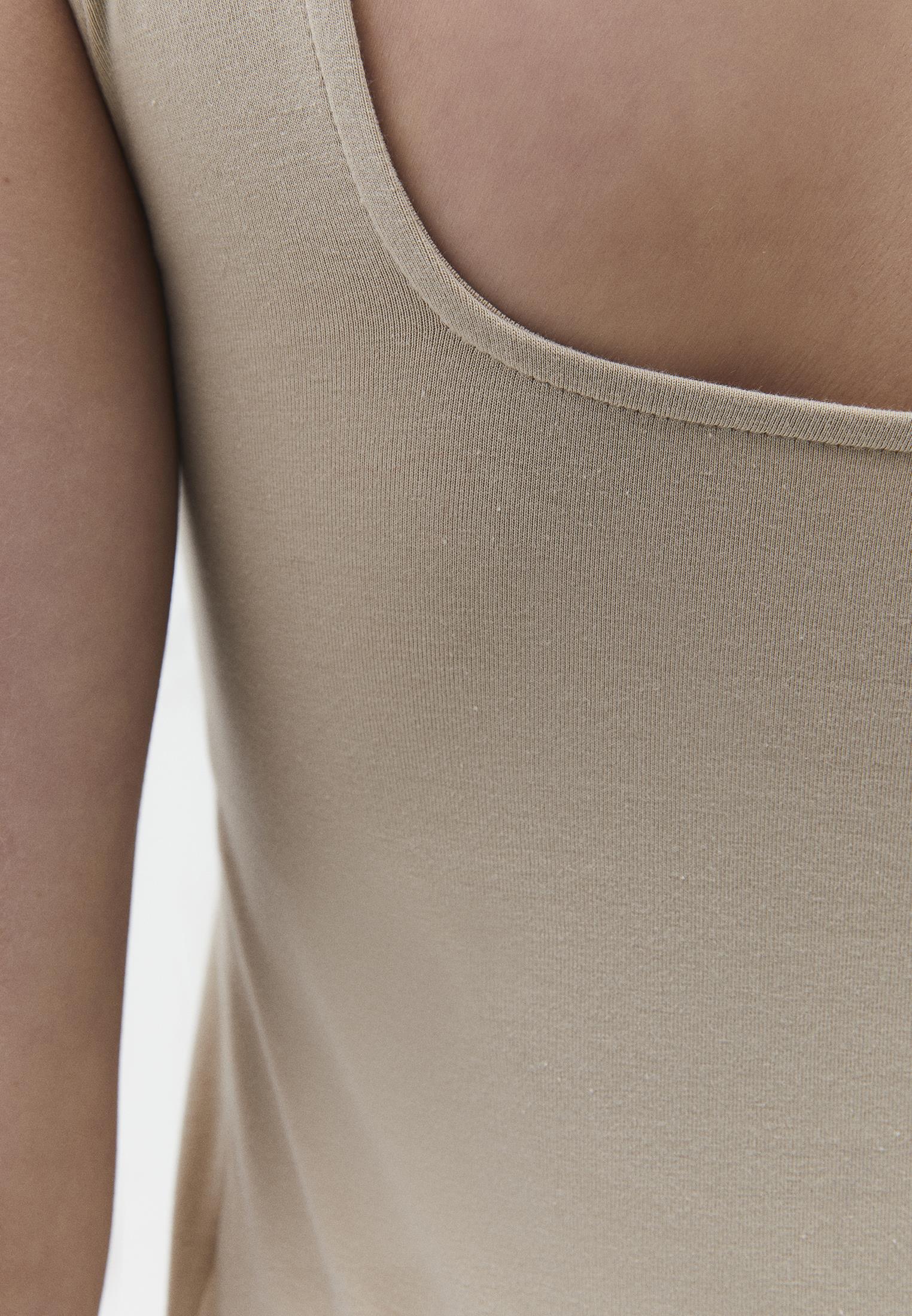 Square Neck Tank Top - FEATHER GRAY