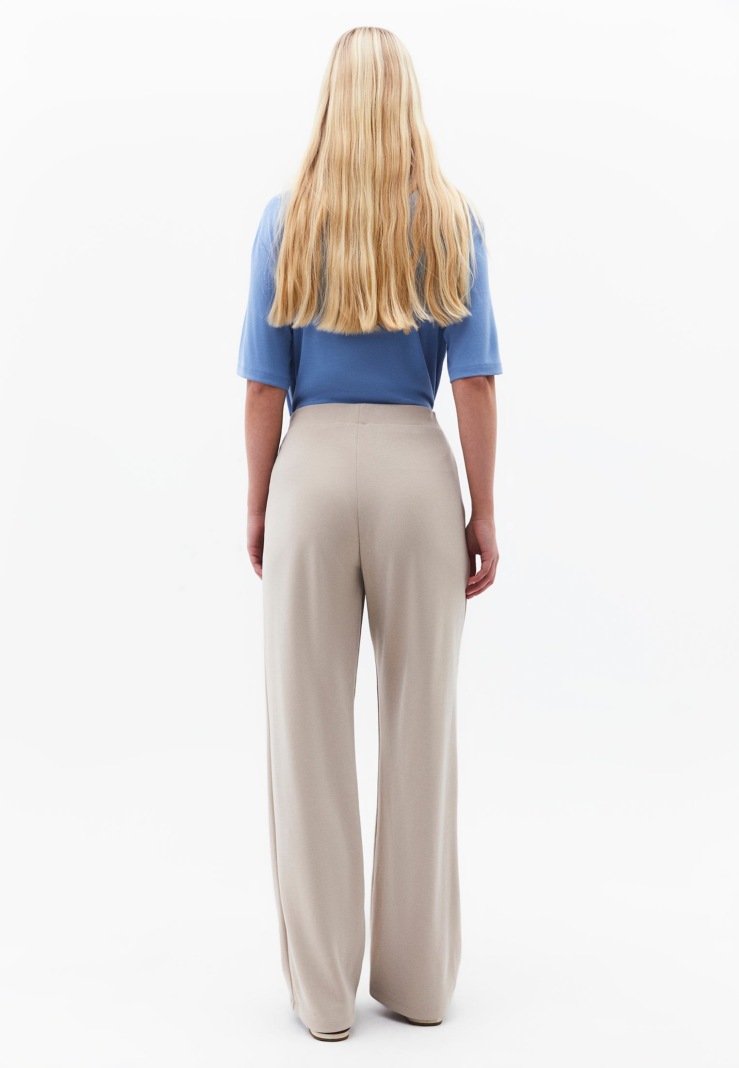 Straight Leg High Waist Sweatpant - FEATHER GRAY