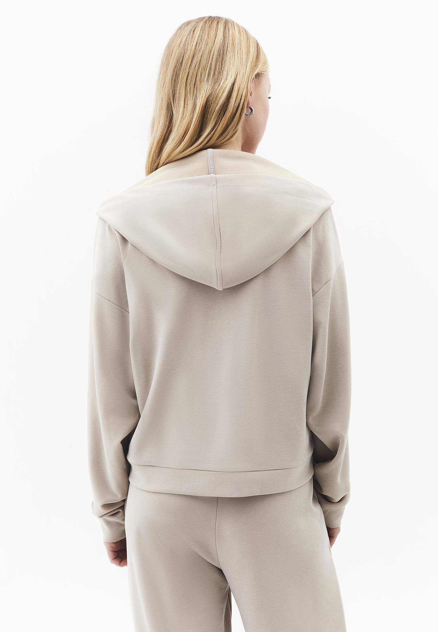 Long Sleeved Sweatshirt With Pocket Detail - FEATHER GRAY