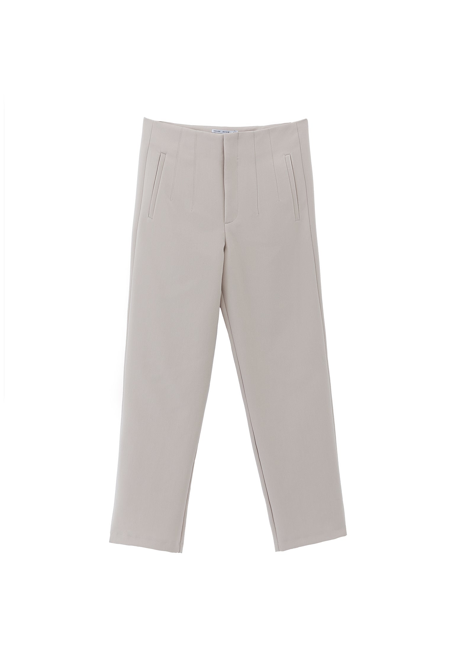 Ultra High Waist Carrot Pants - FEATHER GRAY