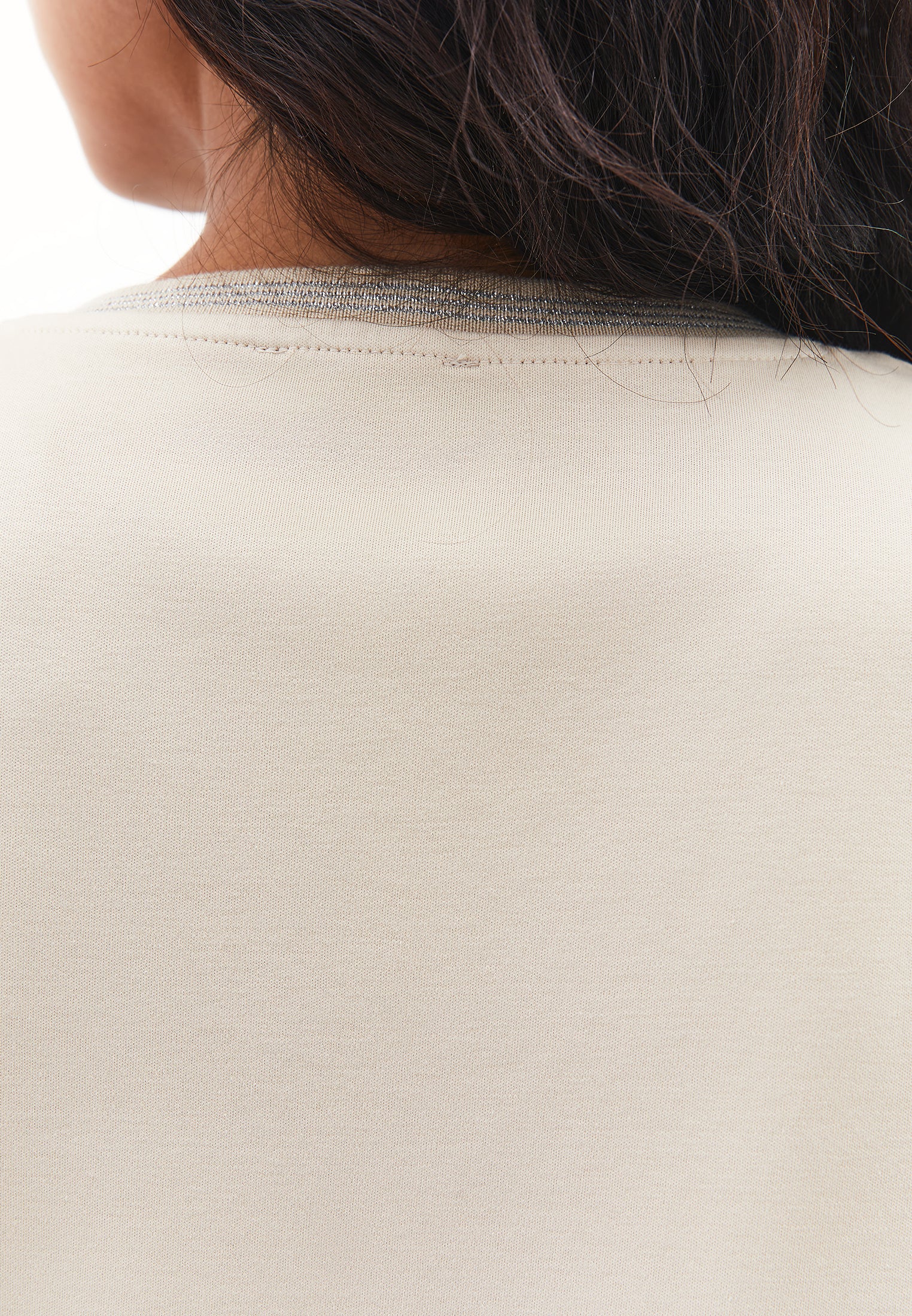 Oversize Cotton T-Shirt - FEATHER GRAY