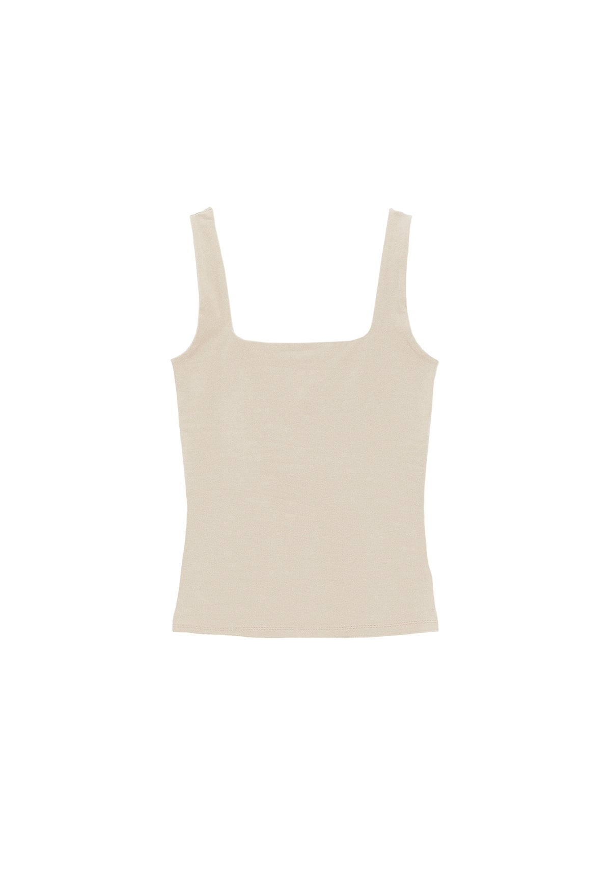 Square Neck Tank Top - FEATHER GRAY