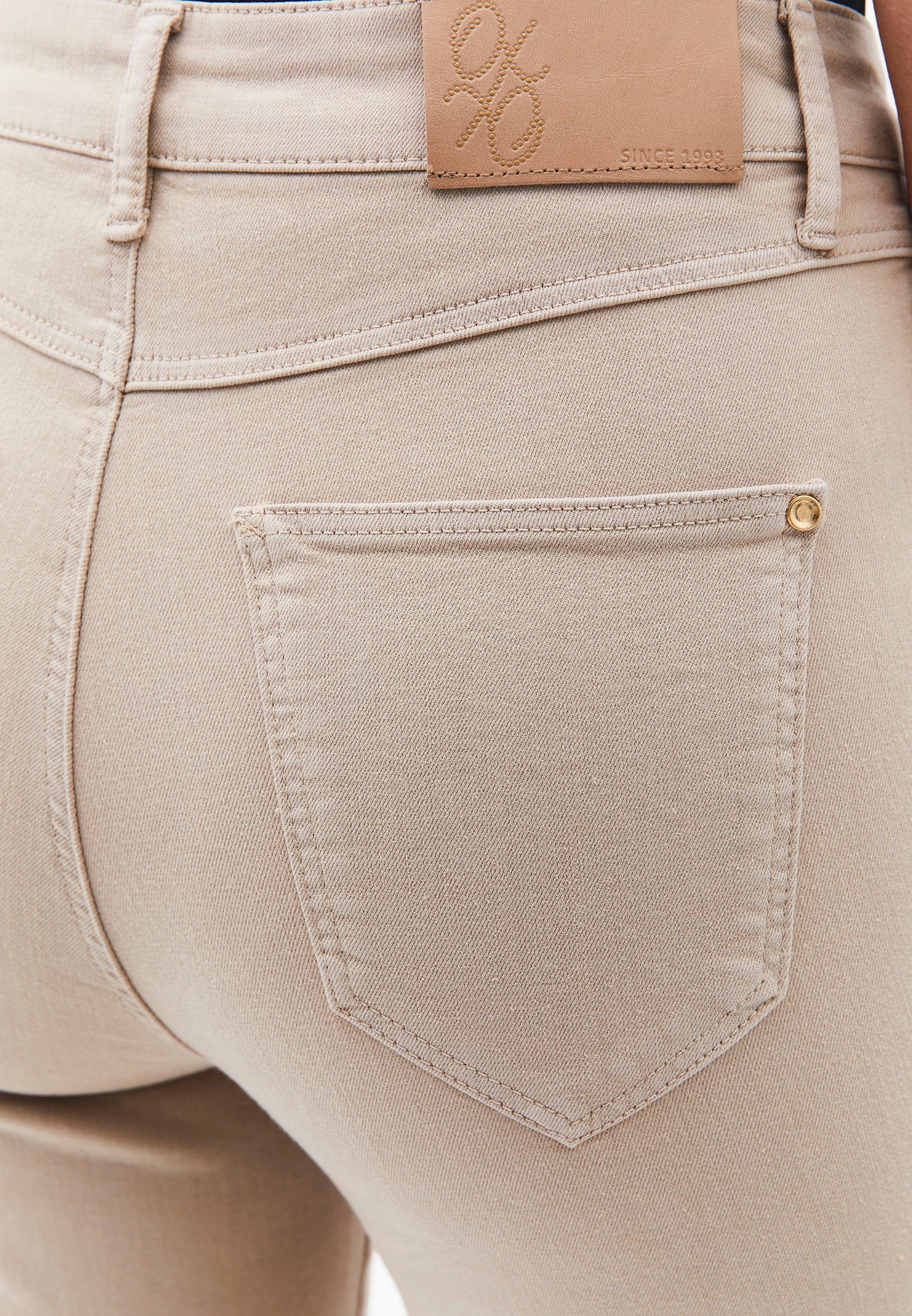 High Waist Straight Leg Long Pants - FEATHER GRAY