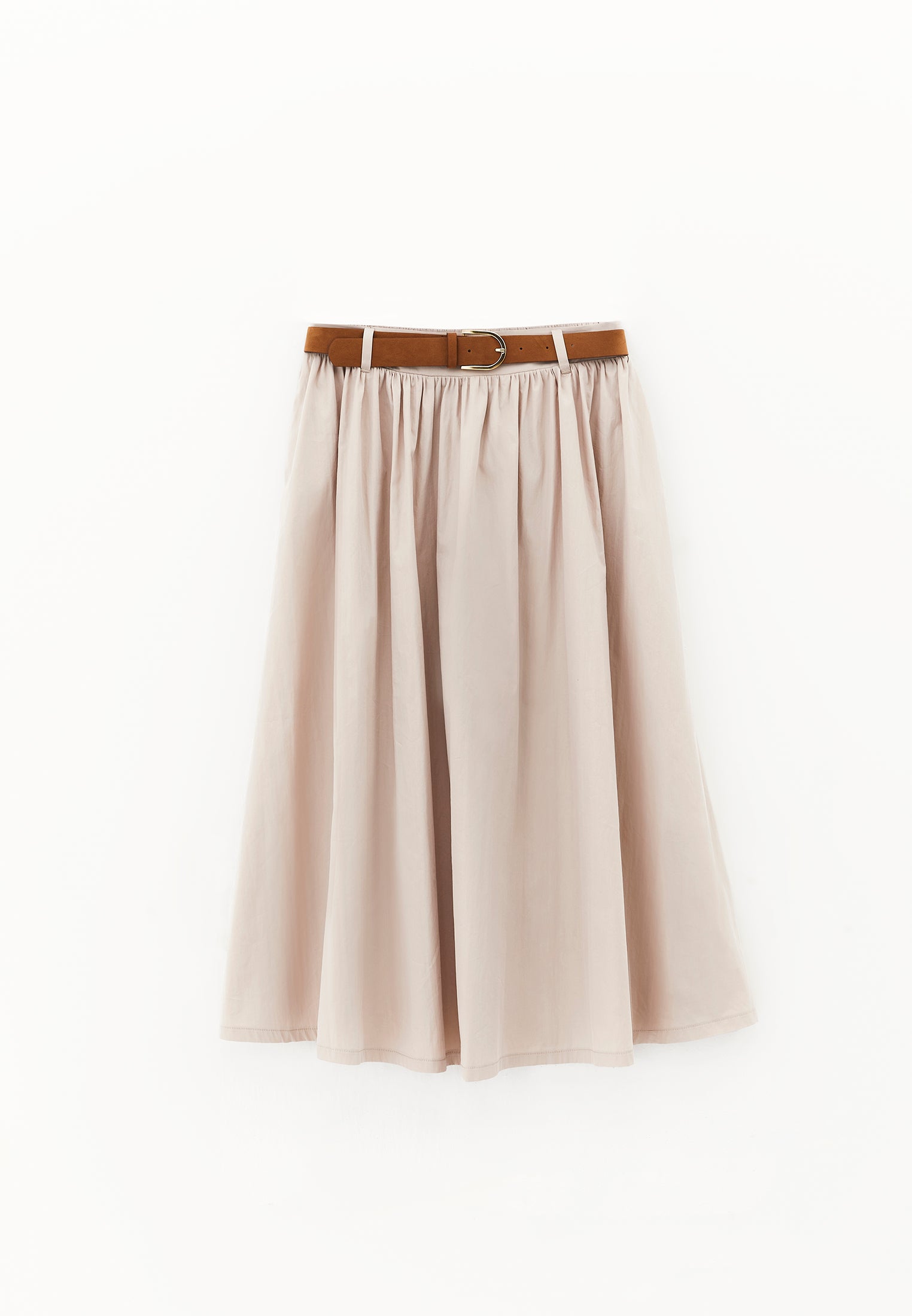 A-Line Long Skirt - FEATHER GRAY