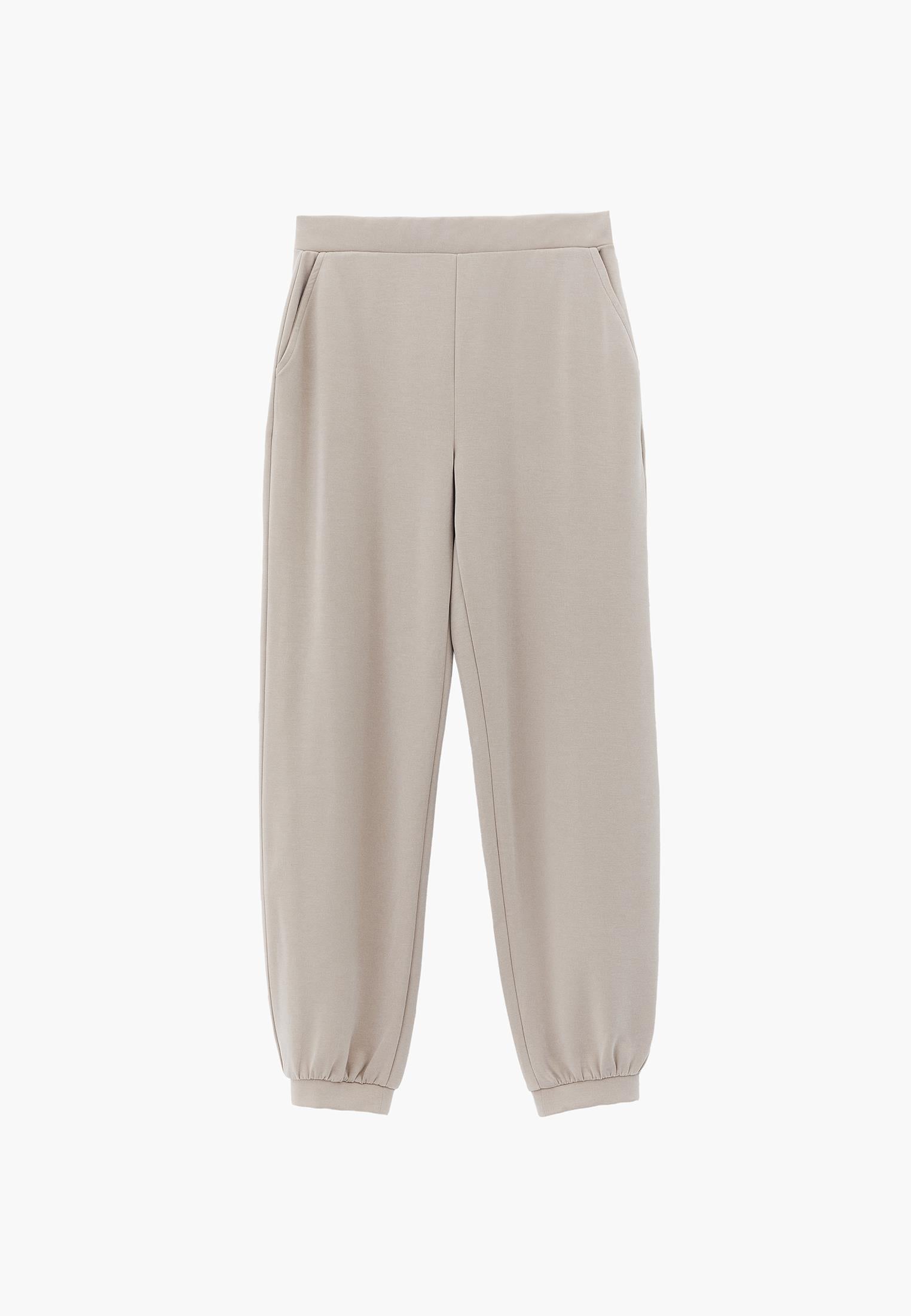 High Waist Jogger Pants - FEATHER GRAY