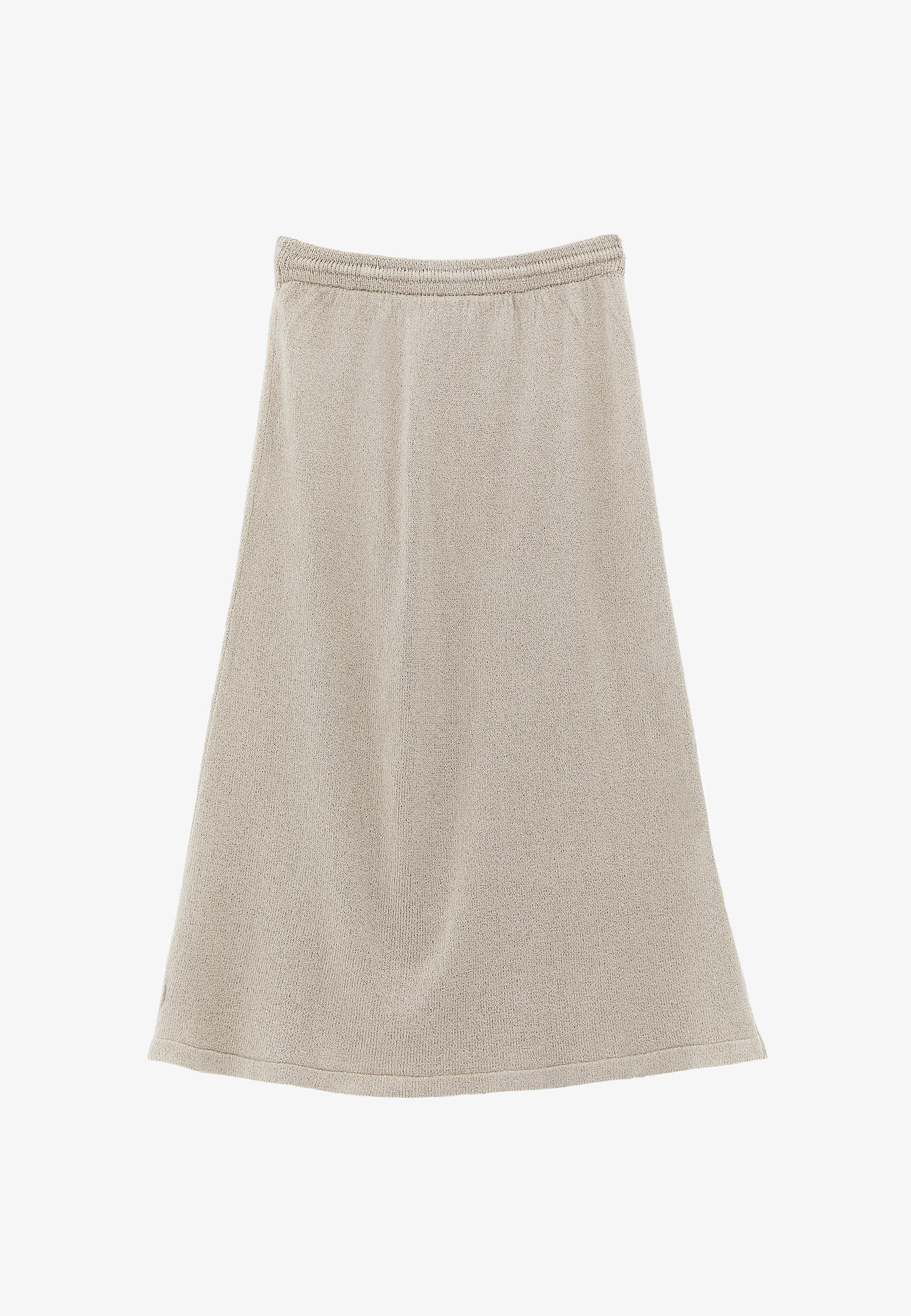 Flared Normal Waist Skirt - FEATHER GRAY