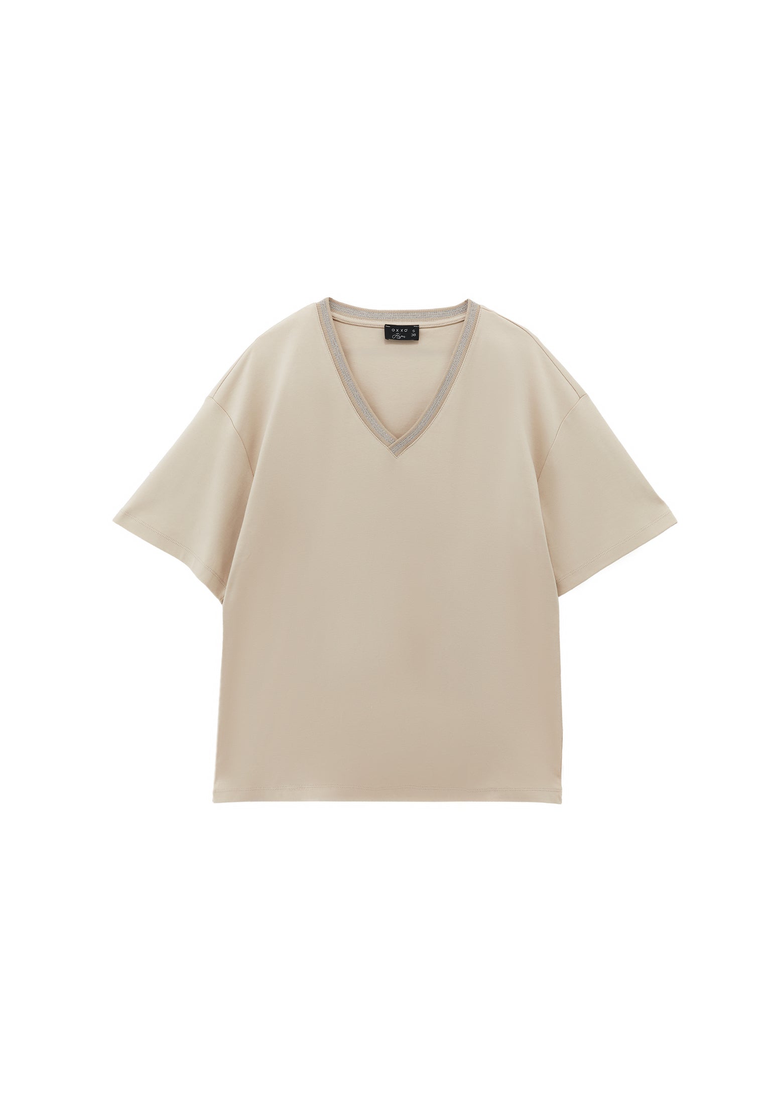 Oversize Cotton T-Shirt - FEATHER GRAY