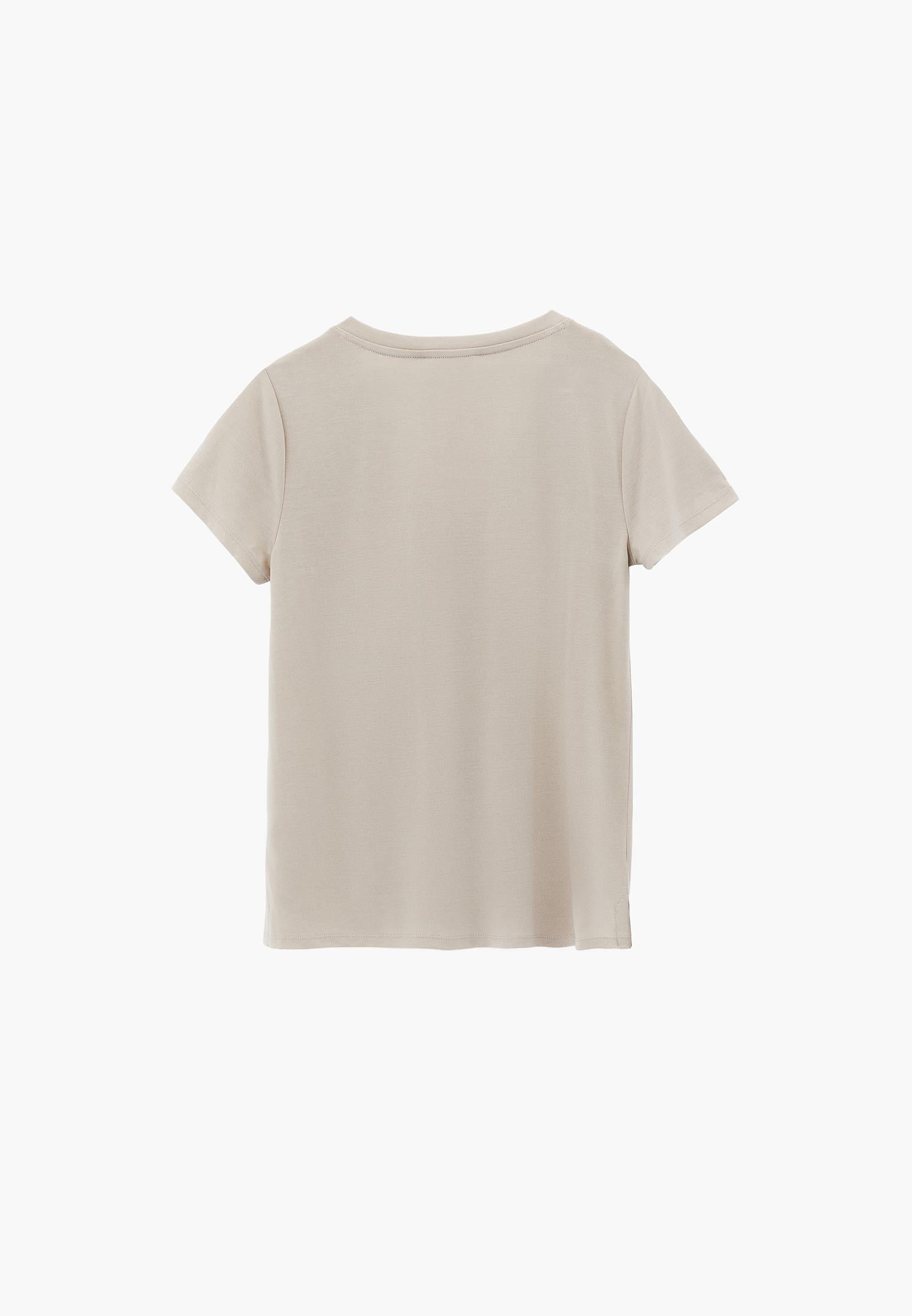 V Neck T-Shirt - FEATHER GRAY