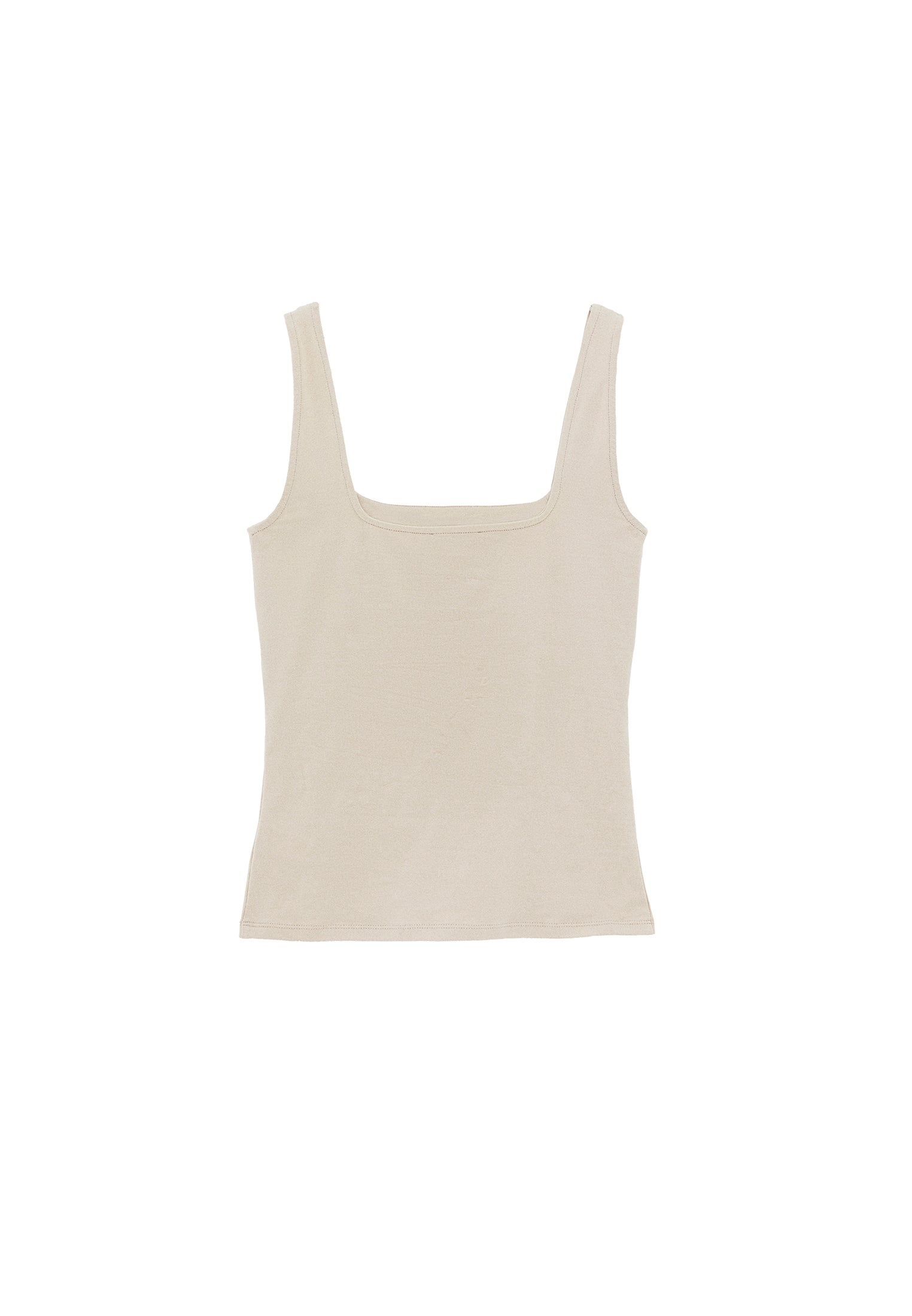 Square Neck Tank Top - FEATHER GRAY