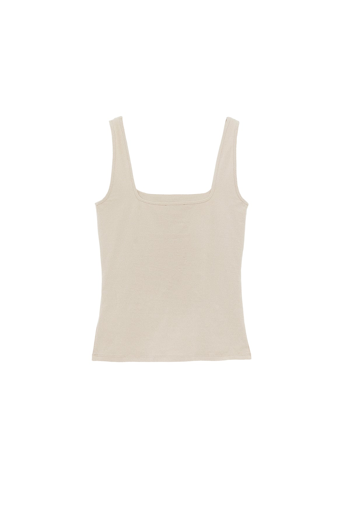 Square Neck Tank Top - FEATHER GRAY
