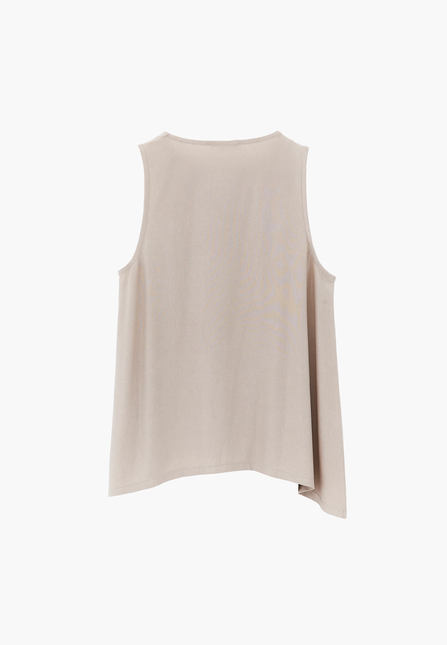 Crew Neck Loose Fit Tank Top - FEATHER GRAY