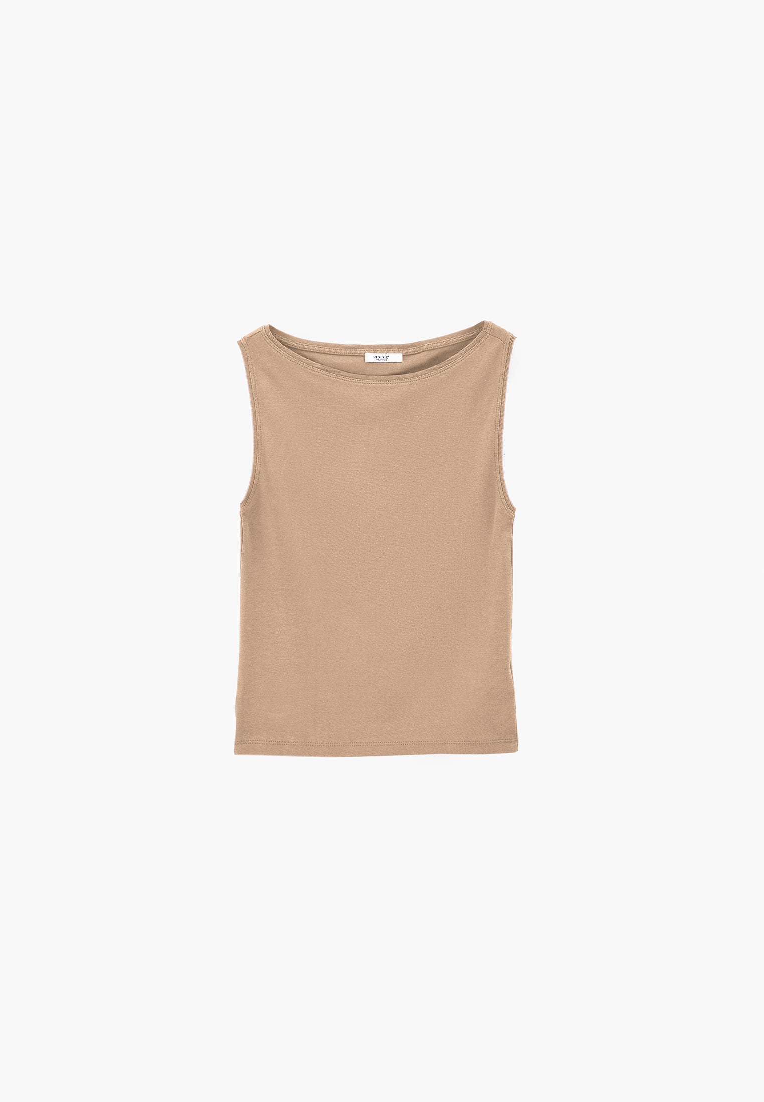 Boat Neck Tank Top - FEATHER GRAY