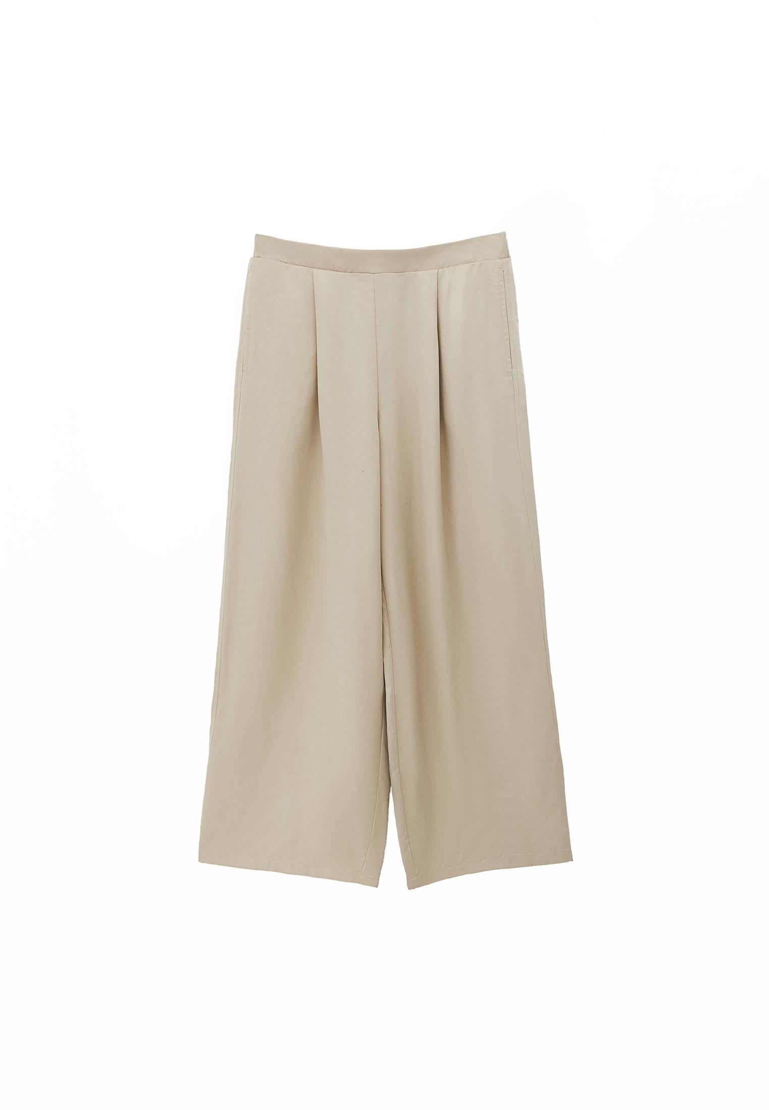 Ultra High Waist Straight Pants - FEATHER GRAY