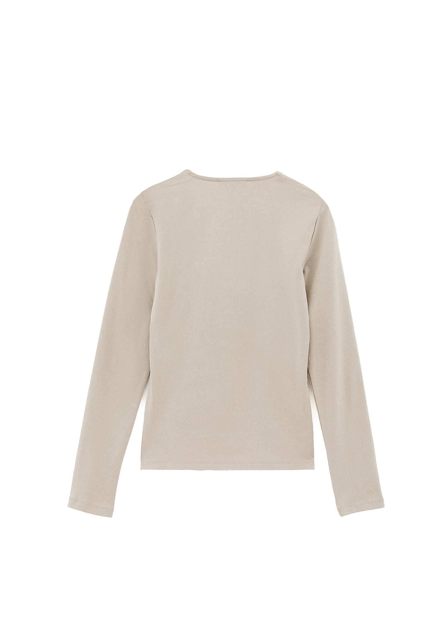 Square Neck Modal T-Shirt - FEATHER GRAY