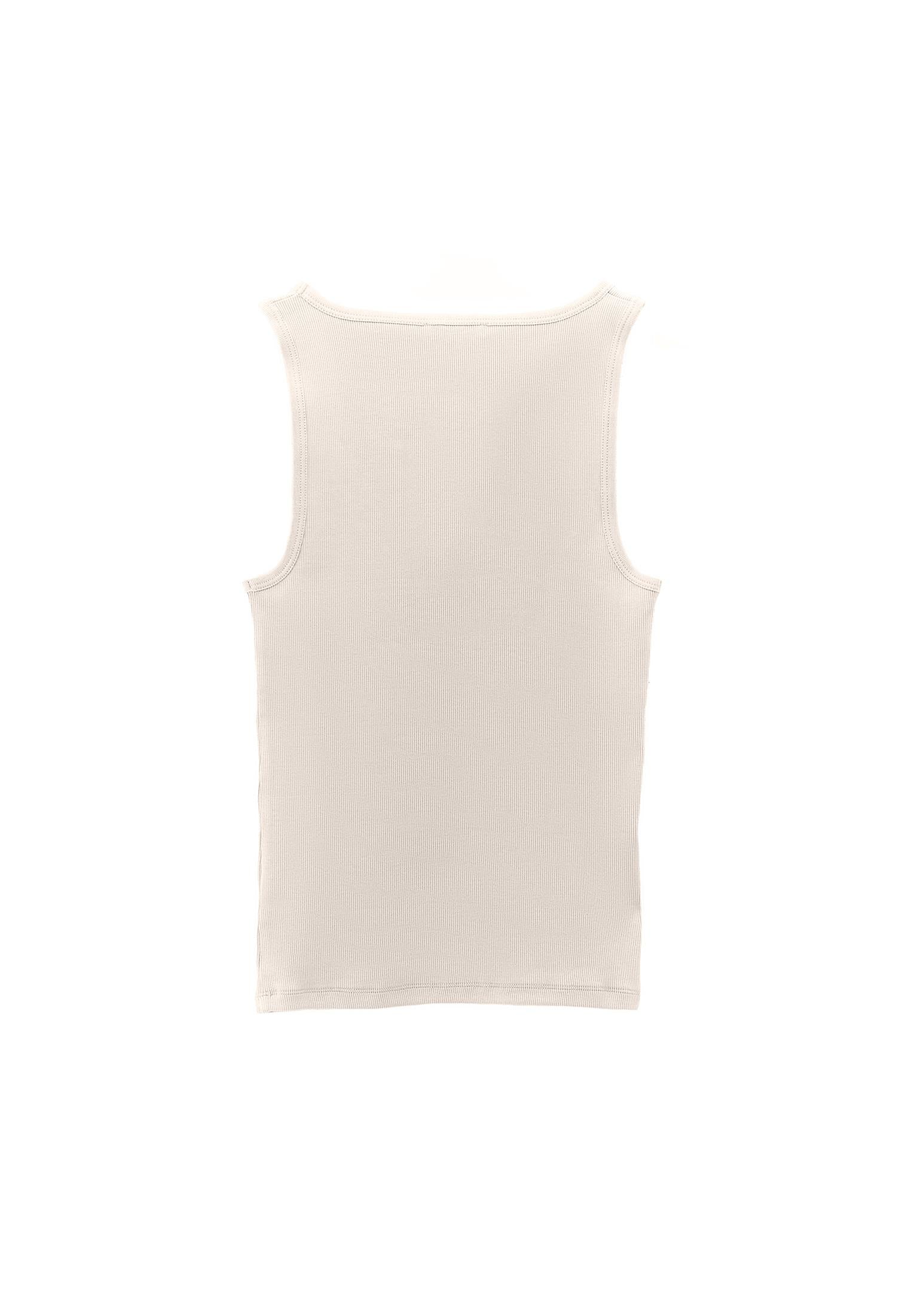 Square Neck Bodycon Tank Top - FEATHER GRAY