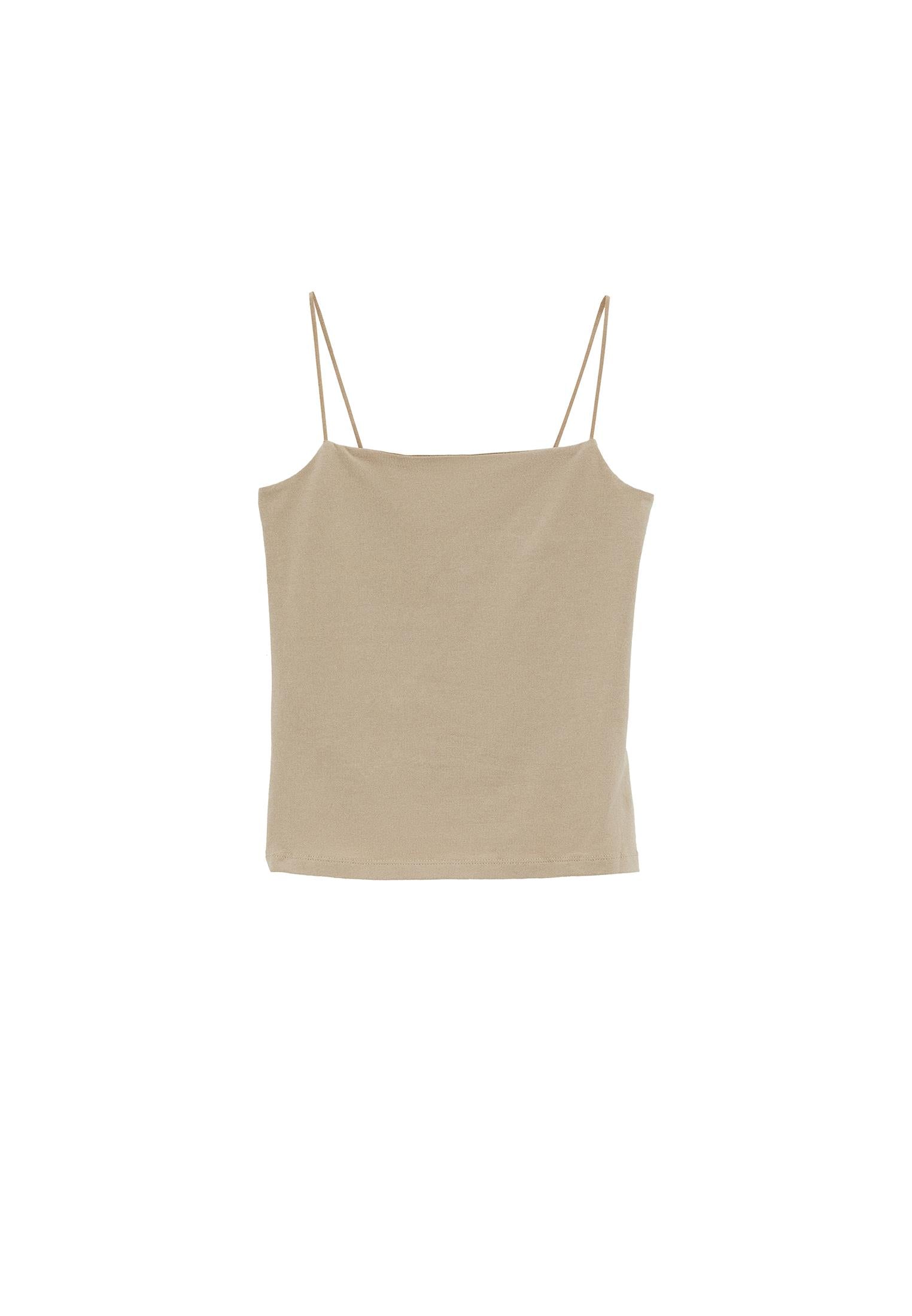 Wide Neck Tank Top - FEATHER GRAY