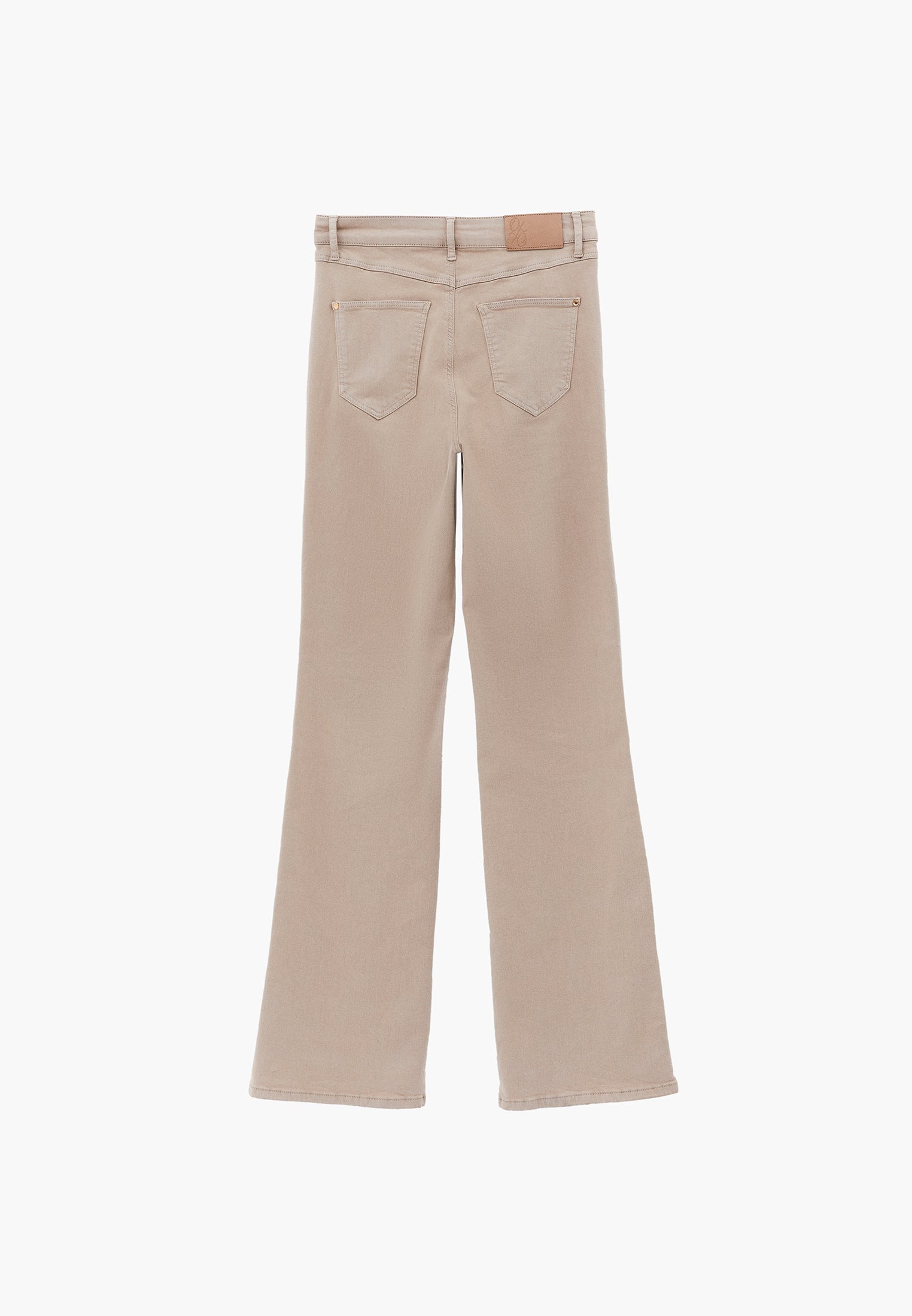 High Waist Straight Leg Long Pants - FEATHER GRAY