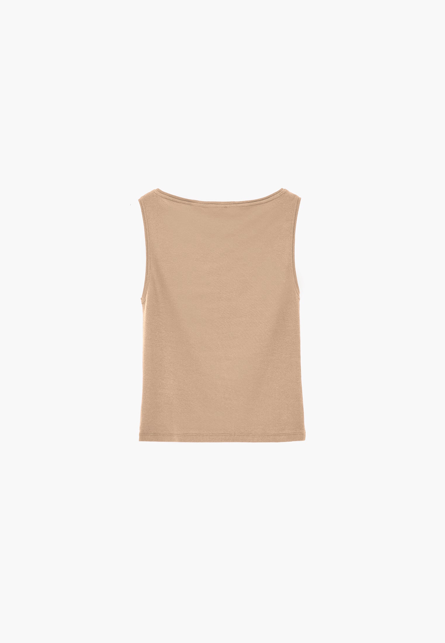 Boat Neck Tank Top - FEATHER GRAY