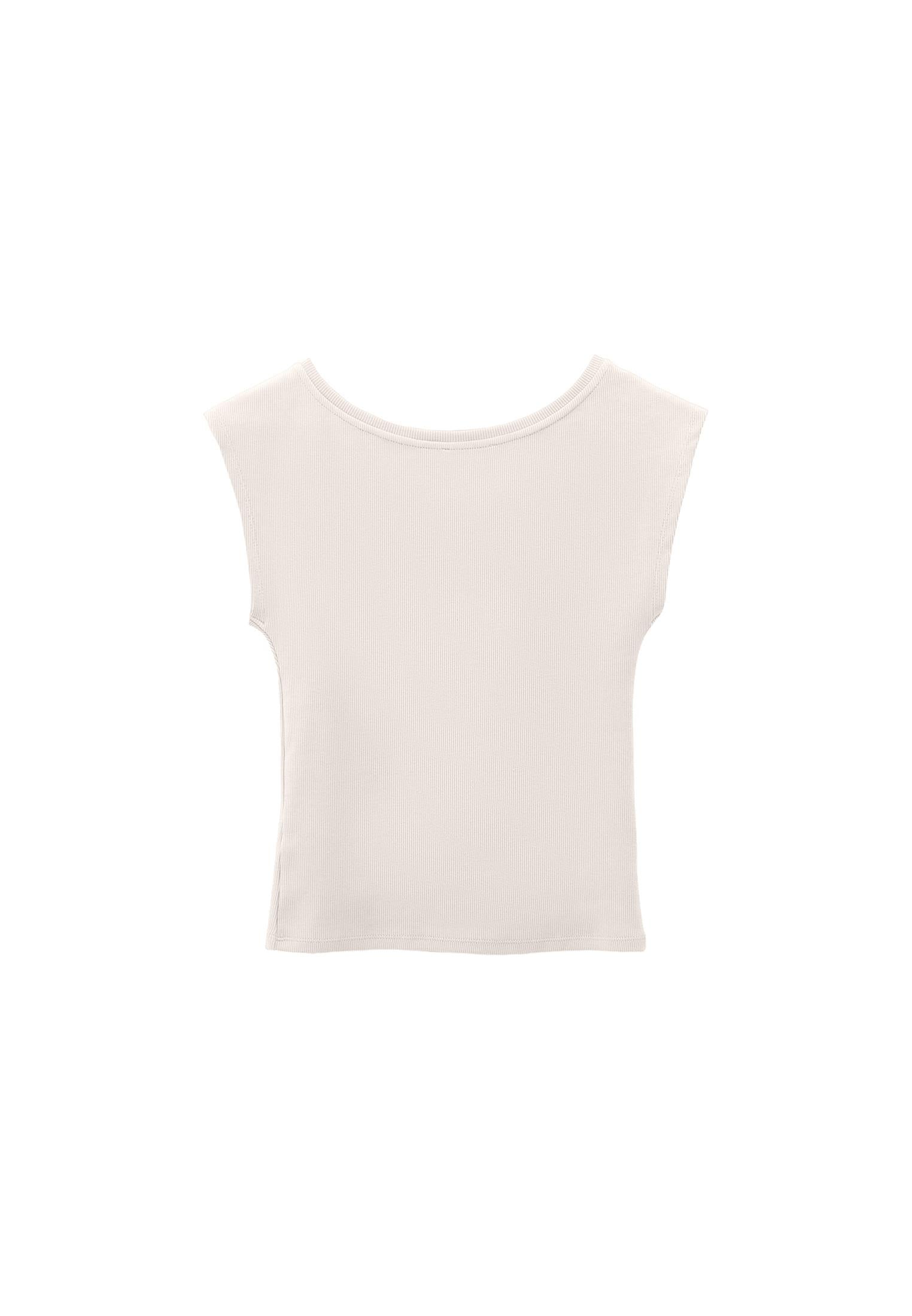 Boat Neck Short Sleeve T-Shirt - FEATHER GRAY