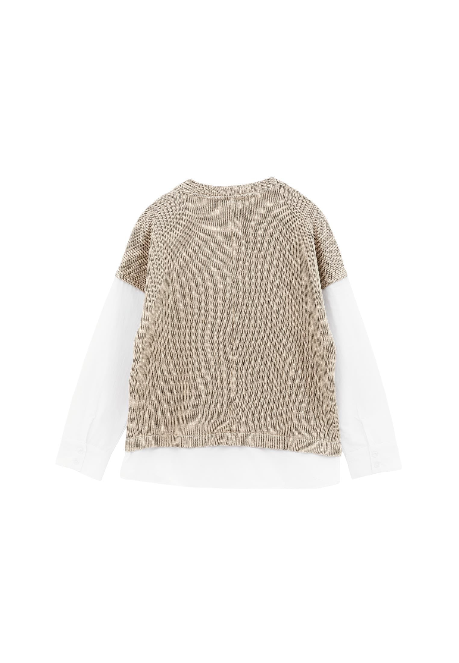 Button Detailed Long Sleeve Blouse - FEATHER GRAY