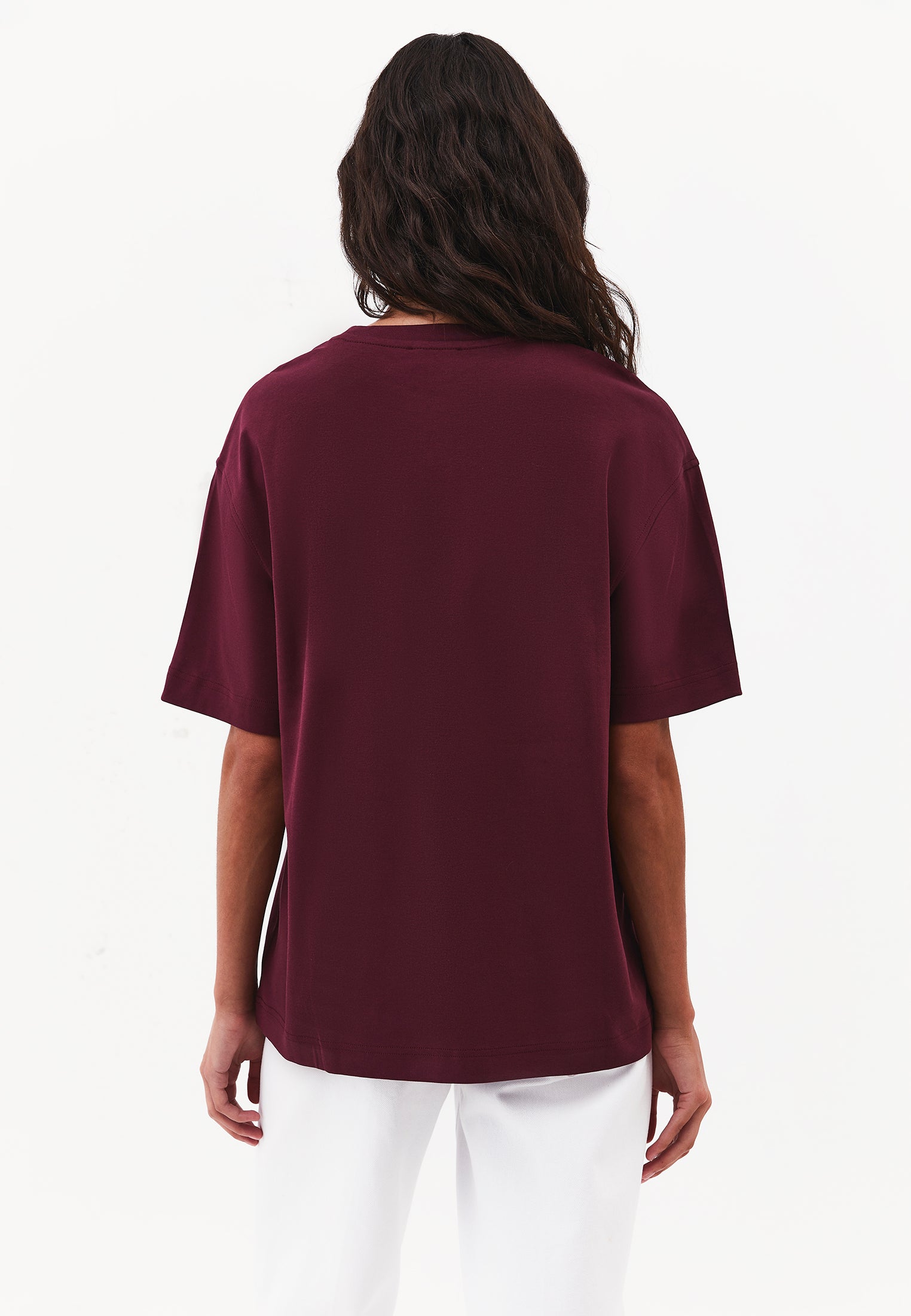 Oversize Crew Neck Short Sleeve T-Shirt - FIG