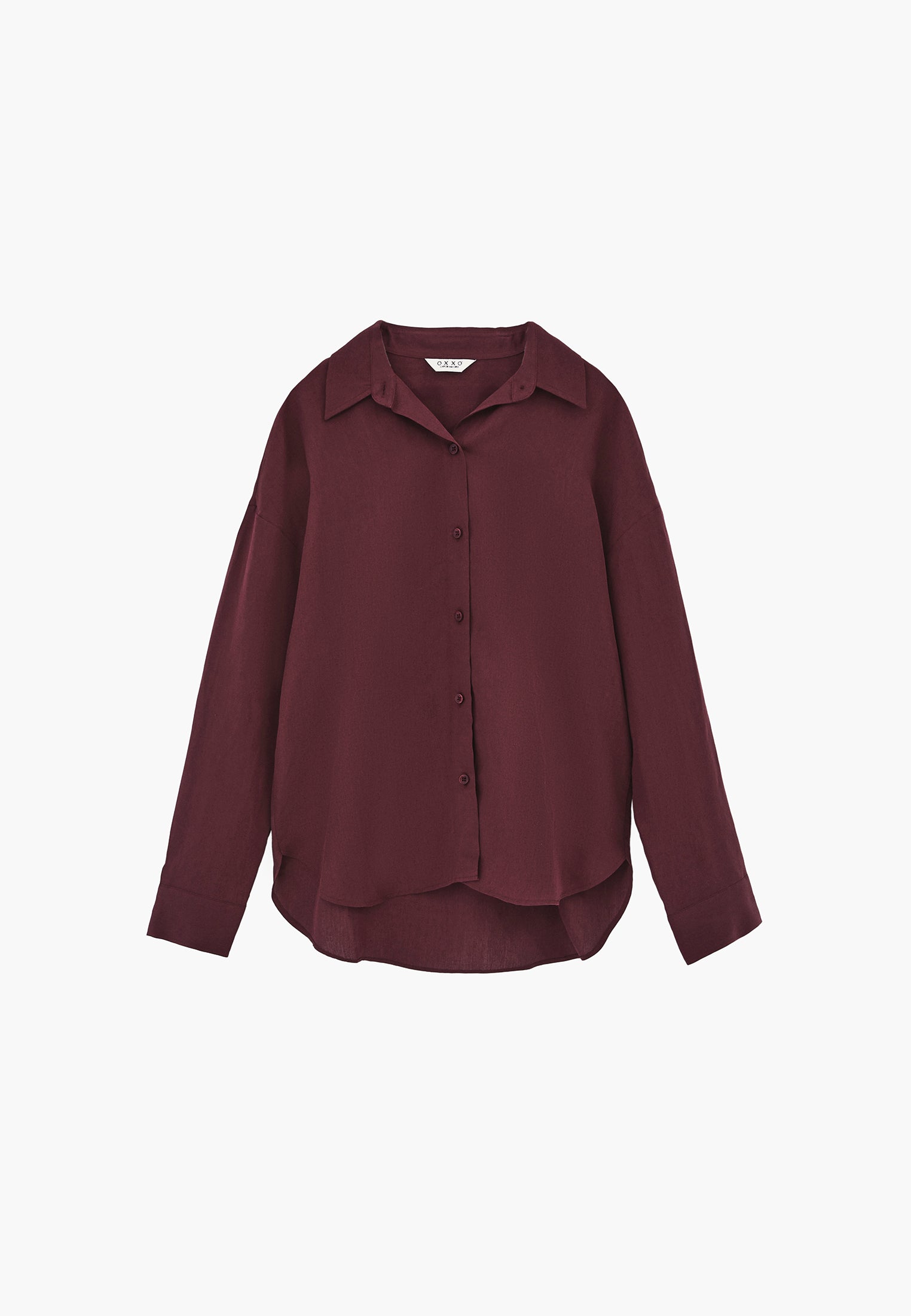 Loose Fit Button Detailed Long Sleeve Shirt - FIG