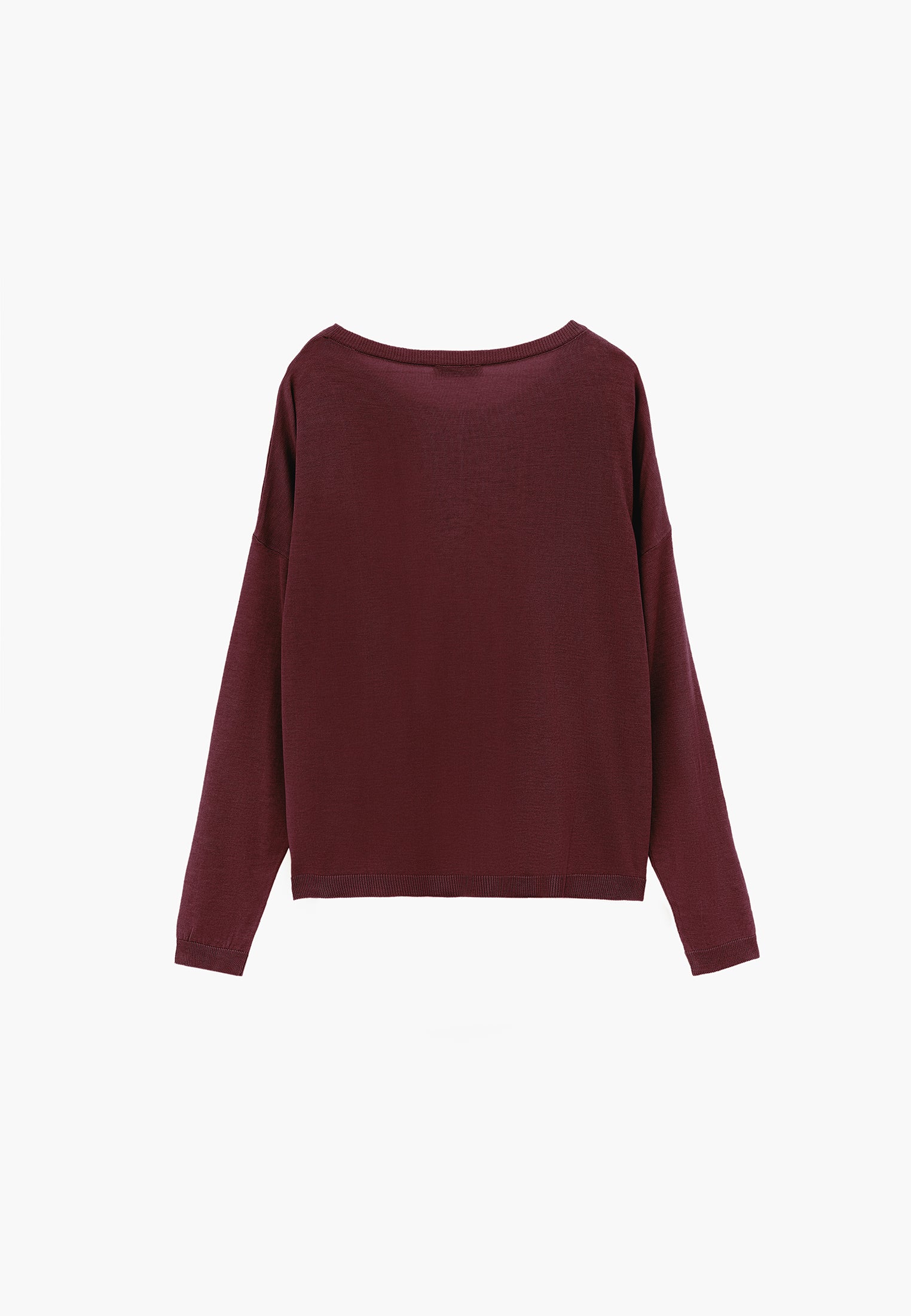 Boat Neck Knit Sweater - FIG