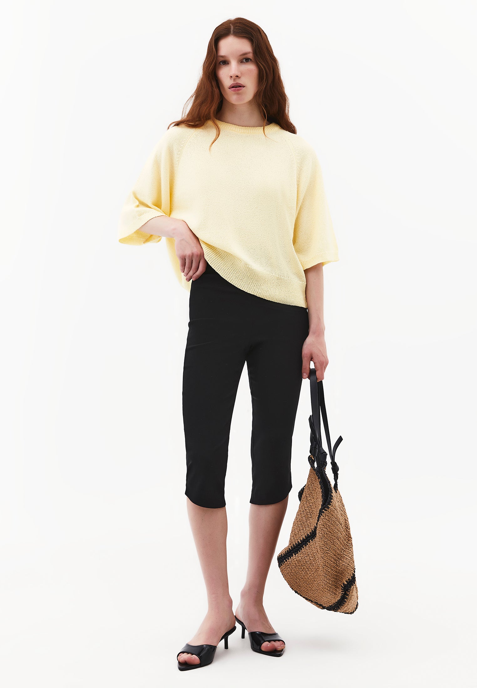 Crew Neck Raglan Sleeve Sweater - FLAN