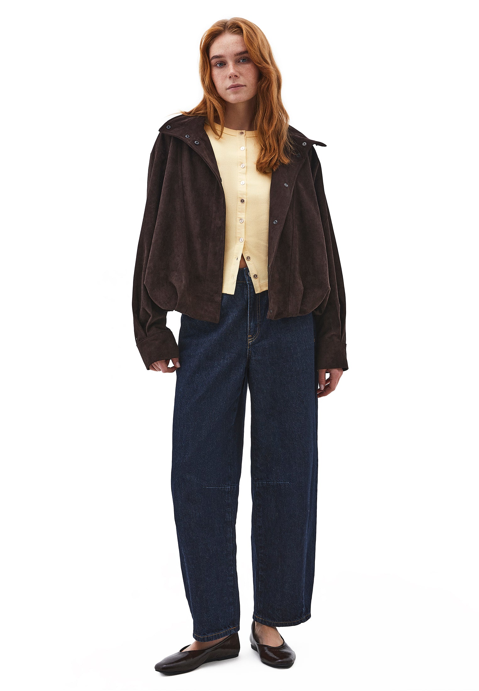Button Detailed Crew Neck Long Sleeve T-Shirt - FLAN