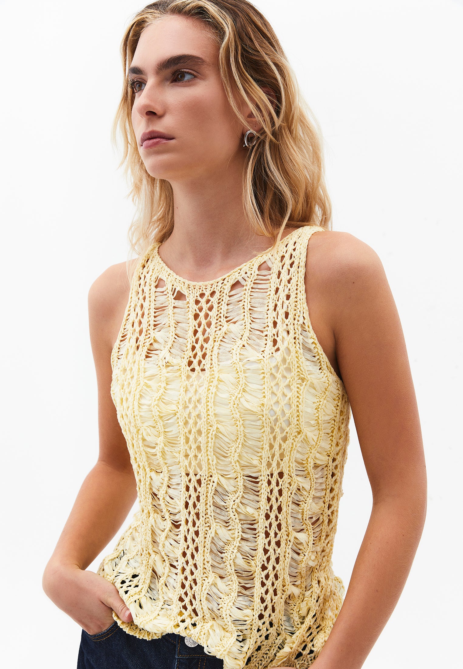 Sleeveless Ajour Tank Top - FLAN