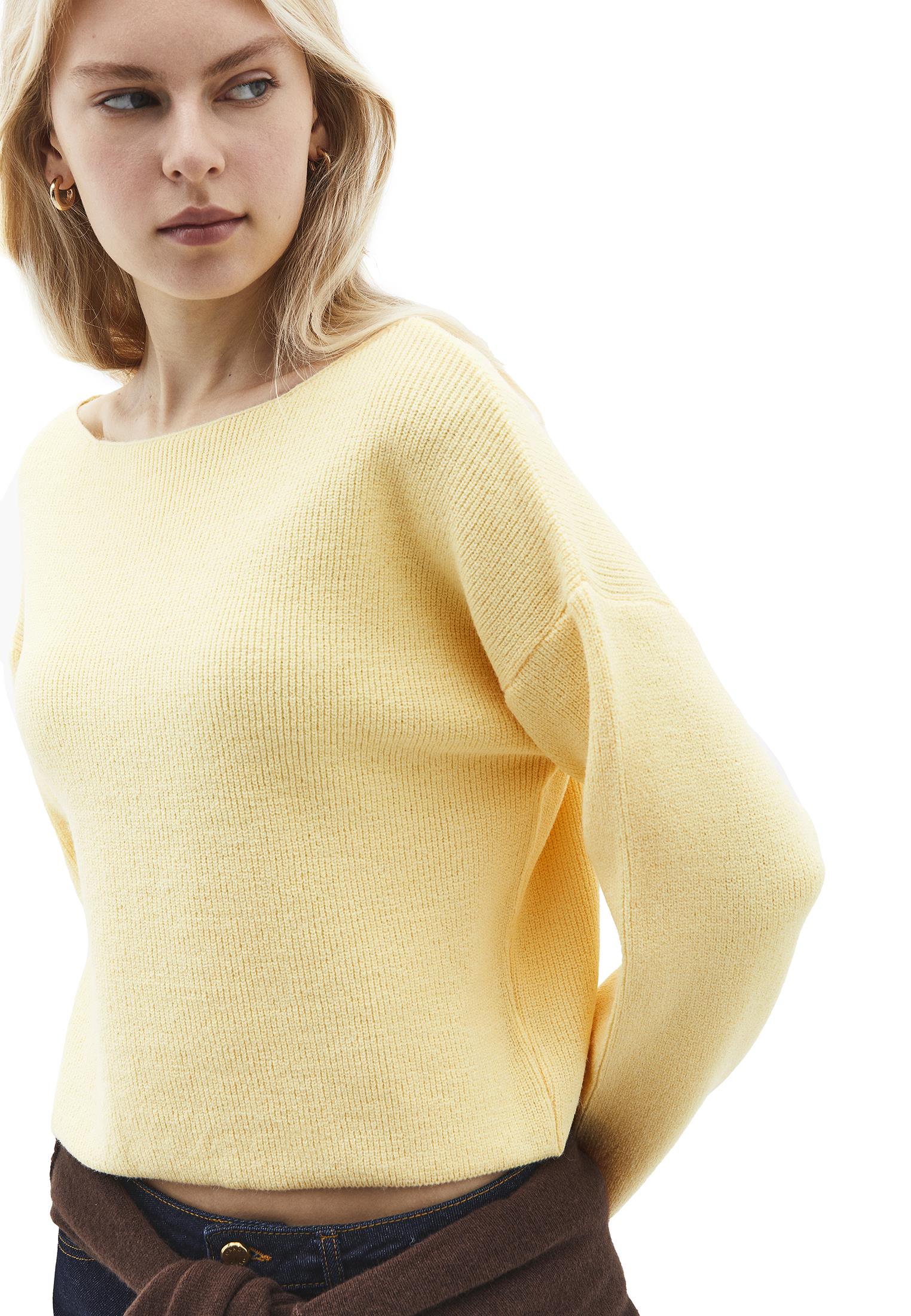 Boat Neck Long Sleeve Sweater - FLAN