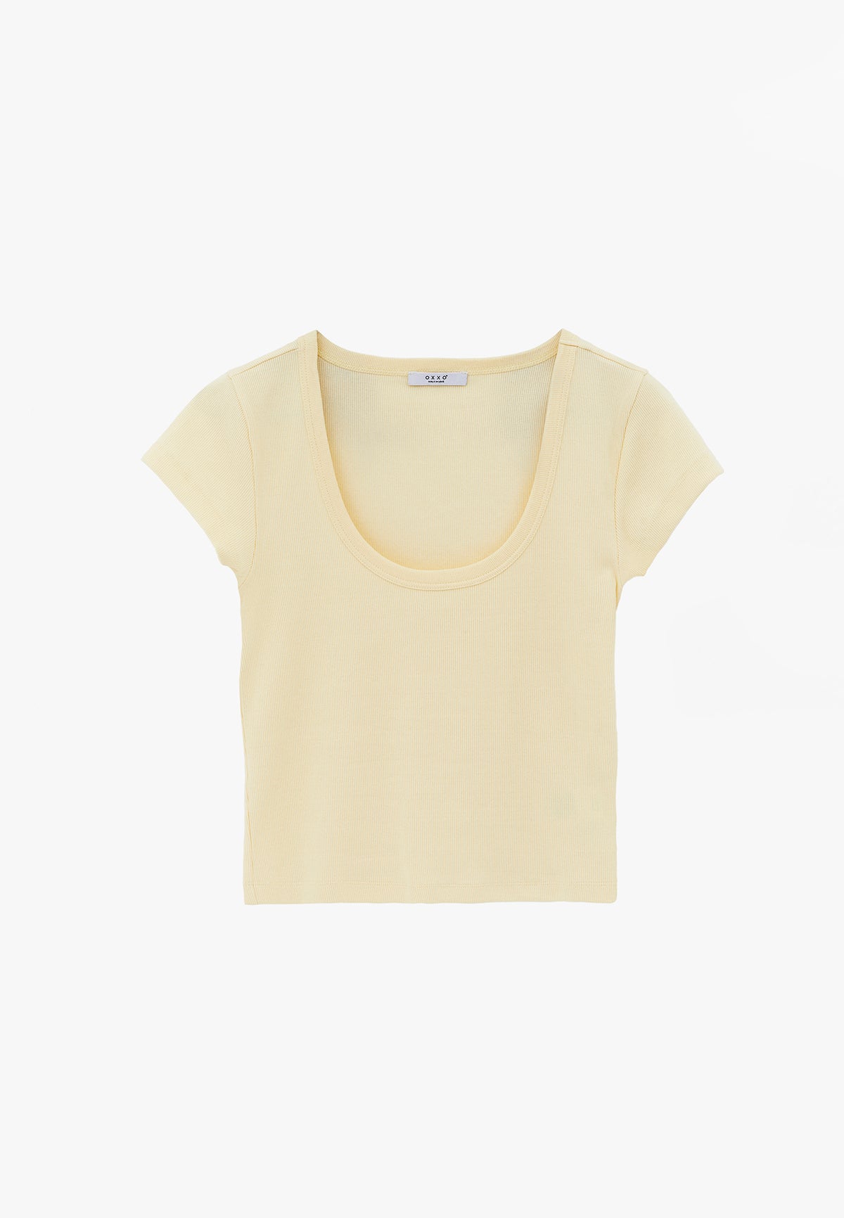 U Neck Bodycon T-Shirt - FLAN