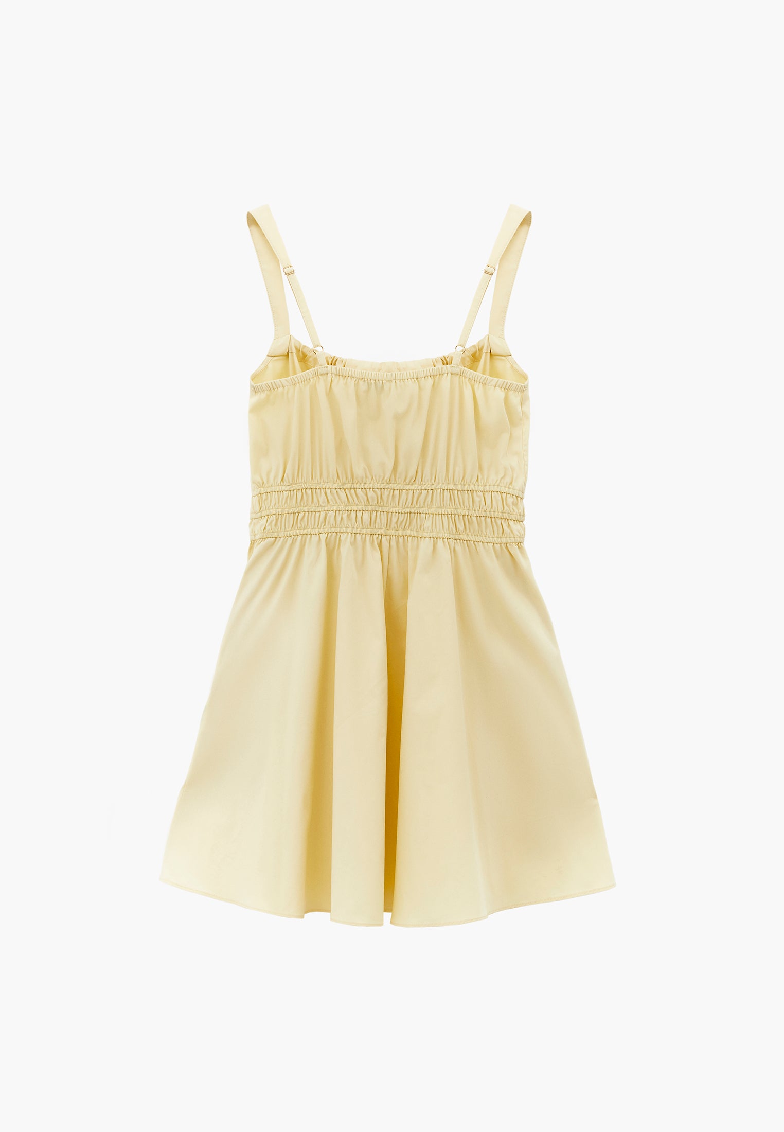 Strappy Square Neckline Short Dress With Bow And Gathered Details - FLAN