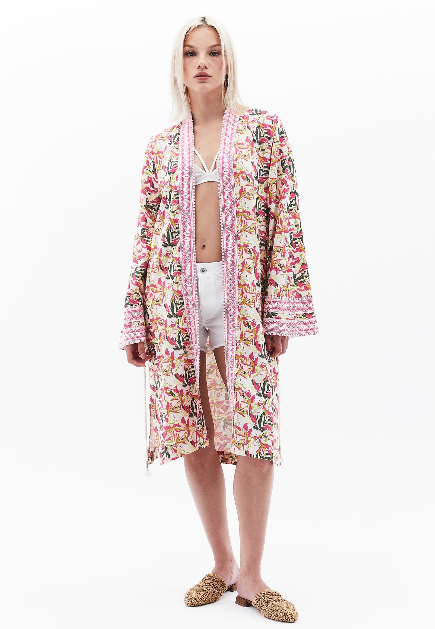 Long Kimono - FLORAL COMB