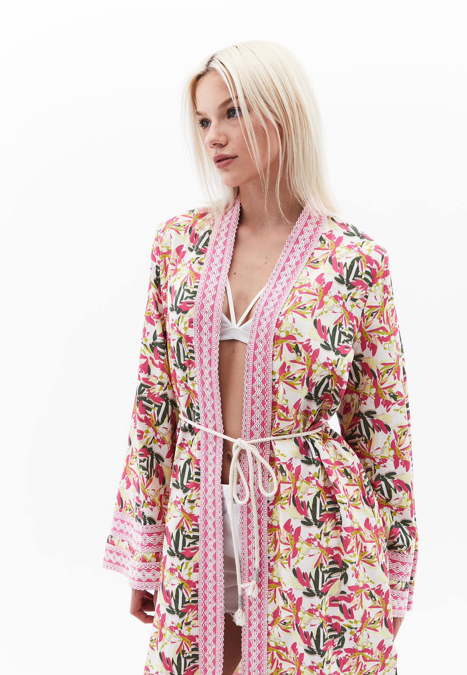 Long Kimono - FLORAL COMB
