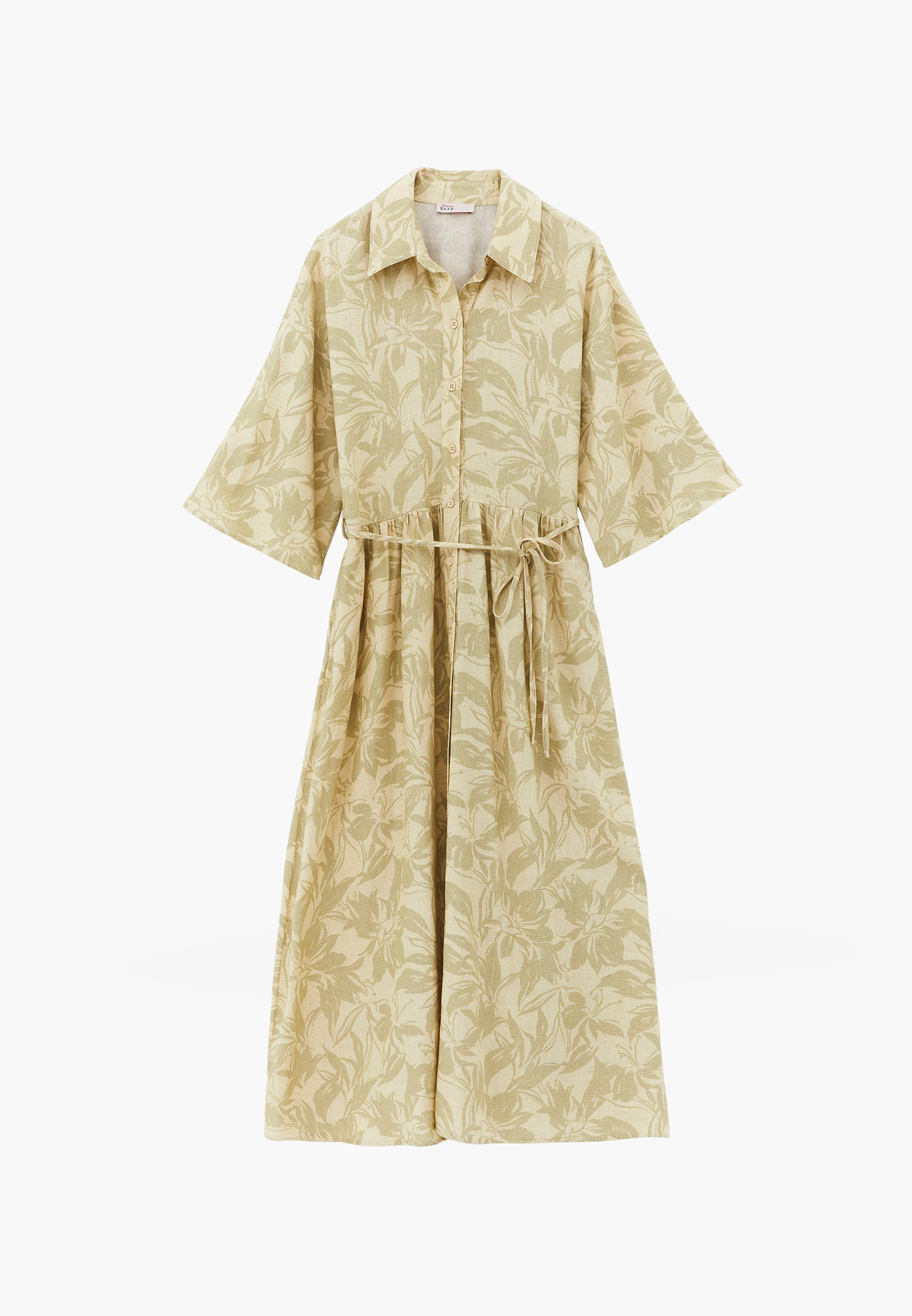Flared Long Printed Dress - FLORAL COMB