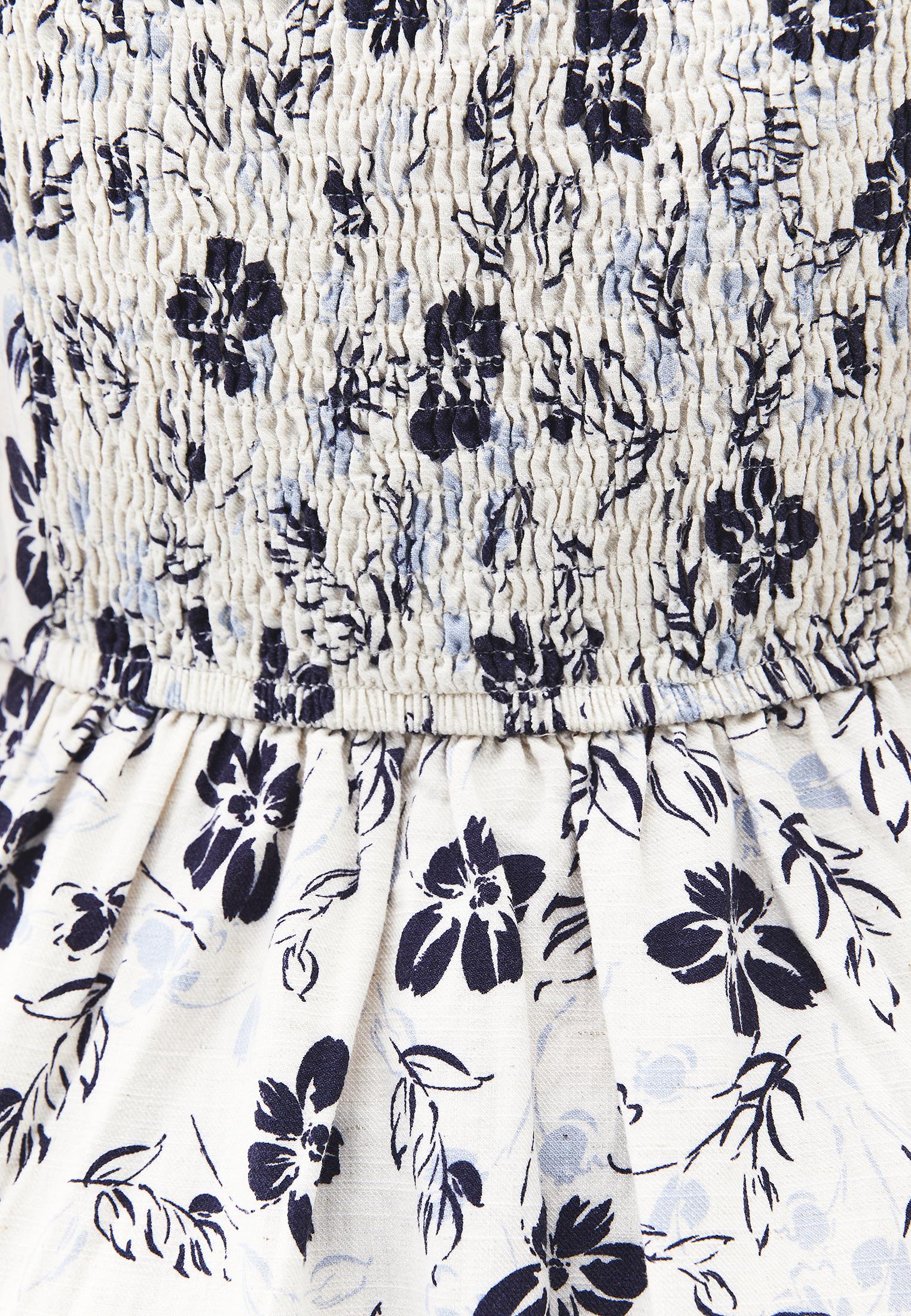 Square Neck Flared Midi Dress - FLORAL PRINT