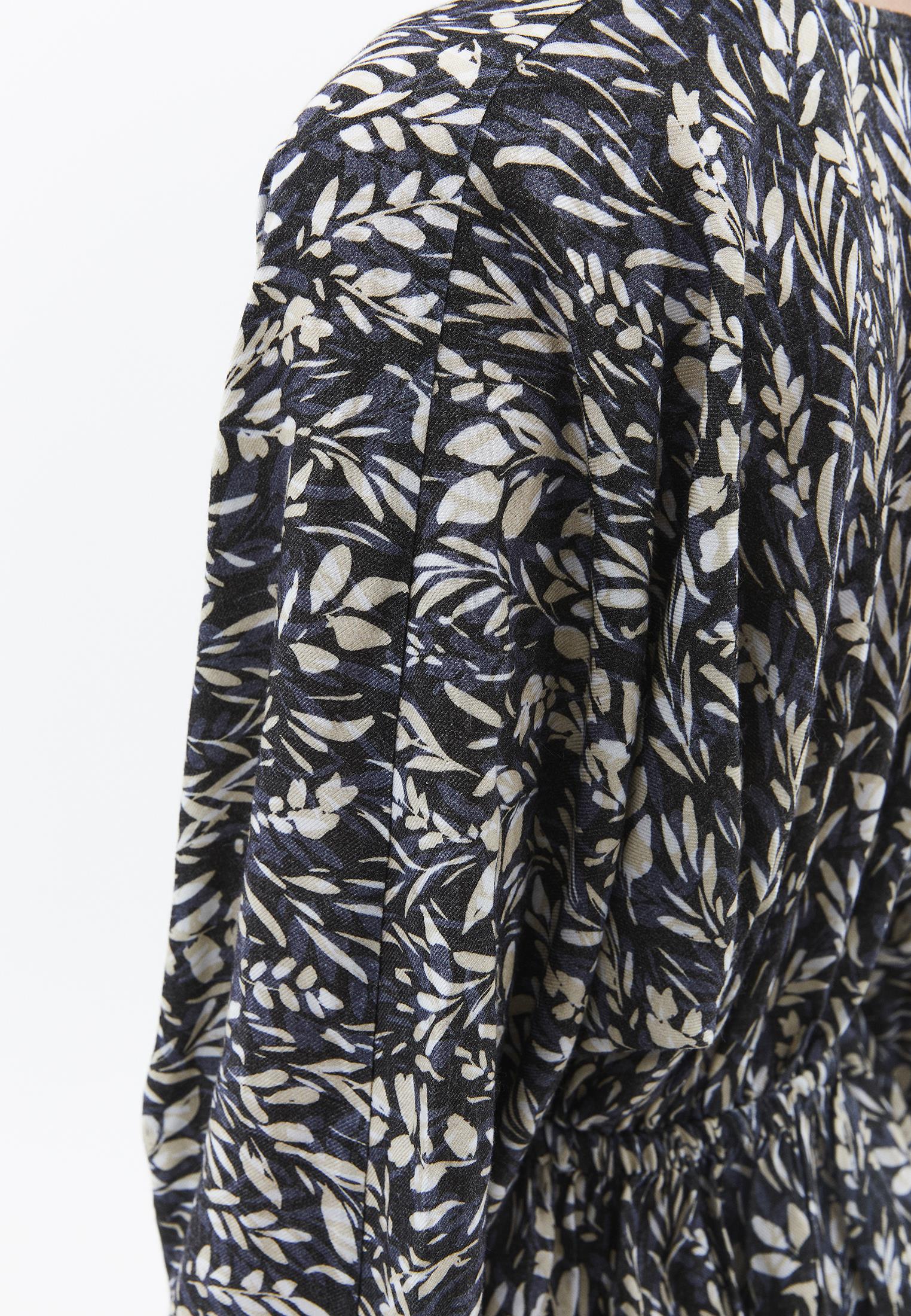 A-Line Kimono Sleeve Dress - FLORAL PRINT