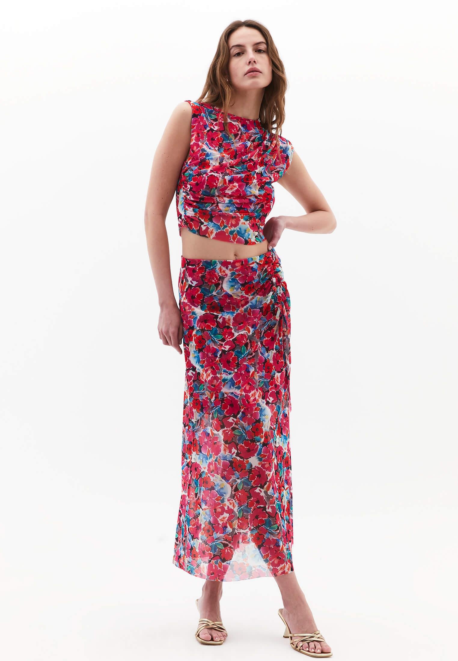 High Waist Skirt - FLOWER COMB