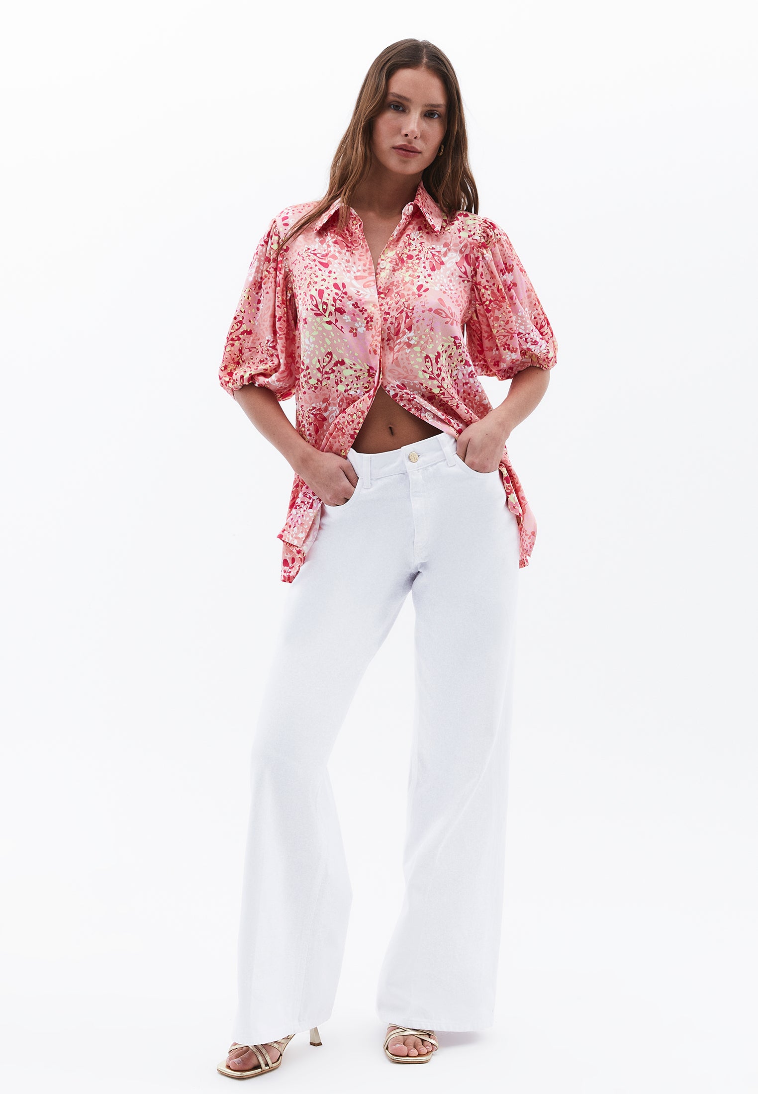 Balloon Sleeve Shirt - FLOWER COMB