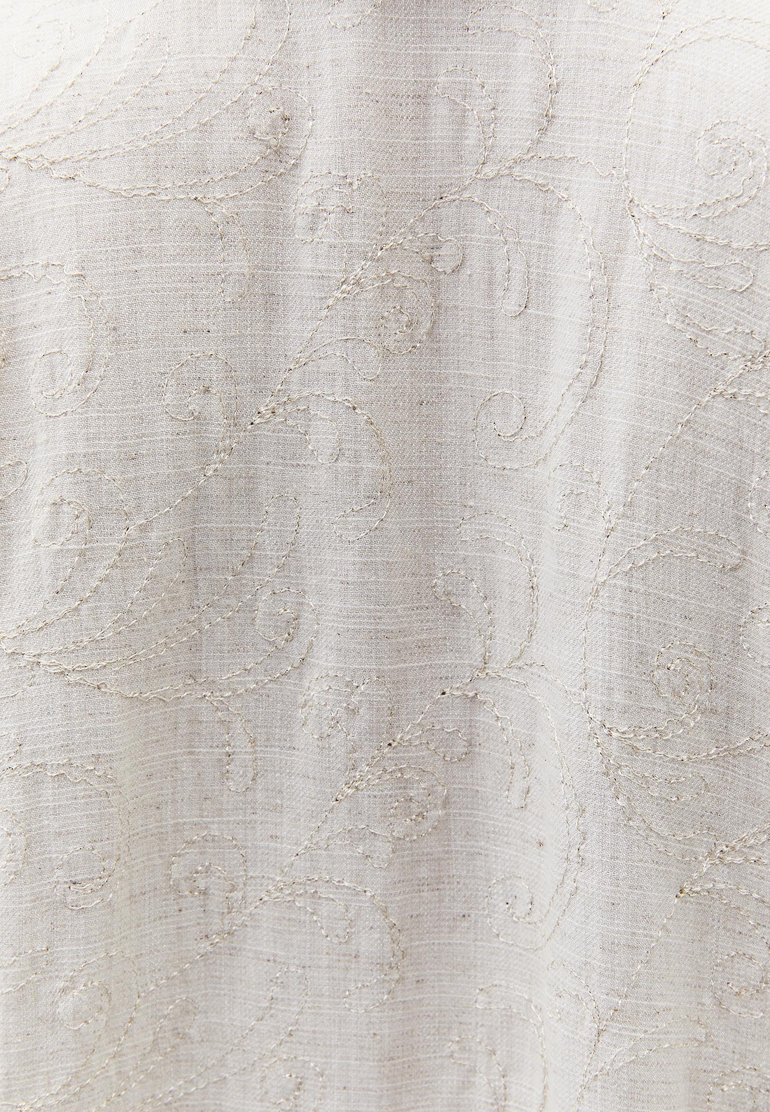 Long Kimono With Embroidery Detail - FLOWER COMB