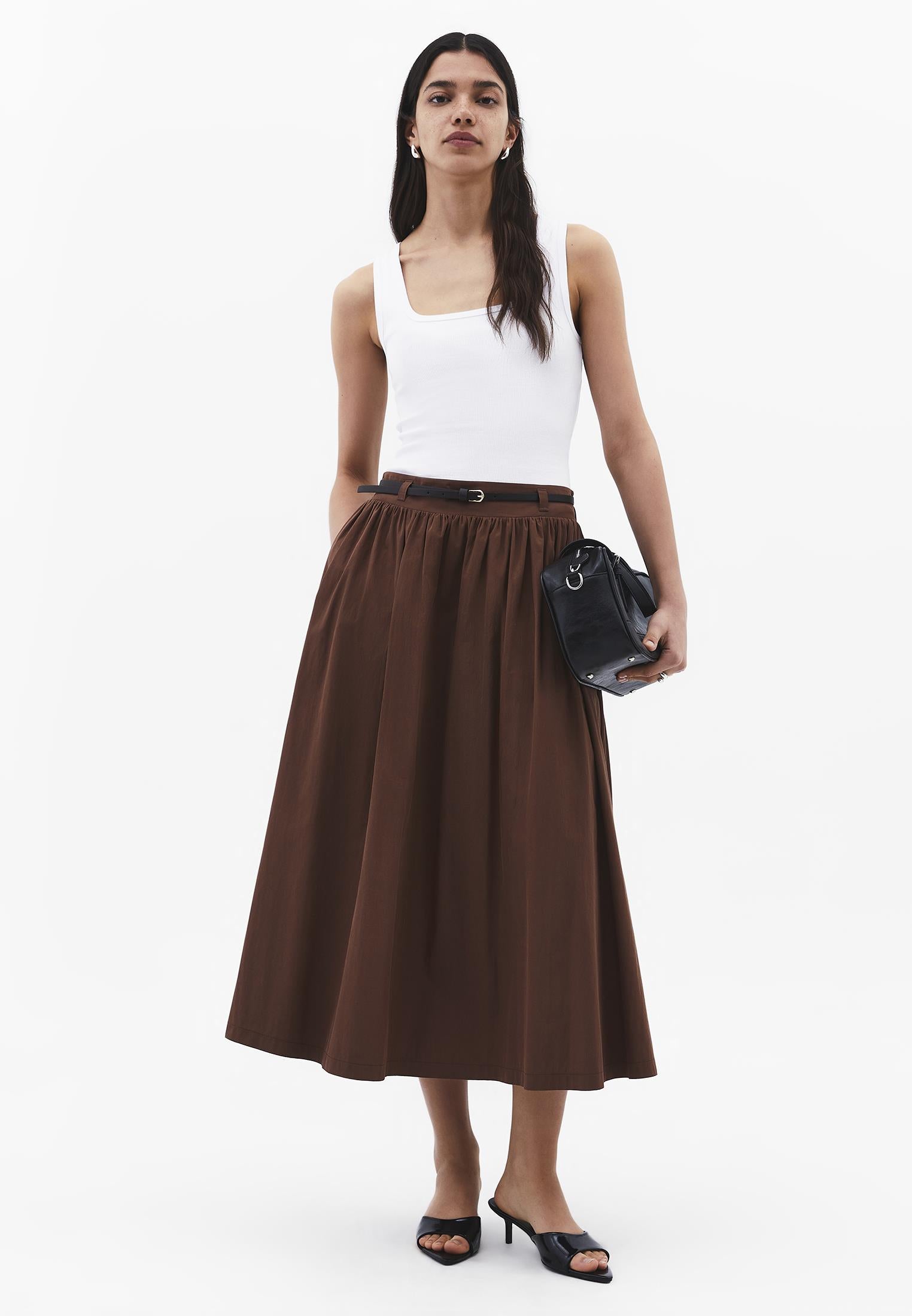 A-Line Long Skirt - FONDUE FUDGE