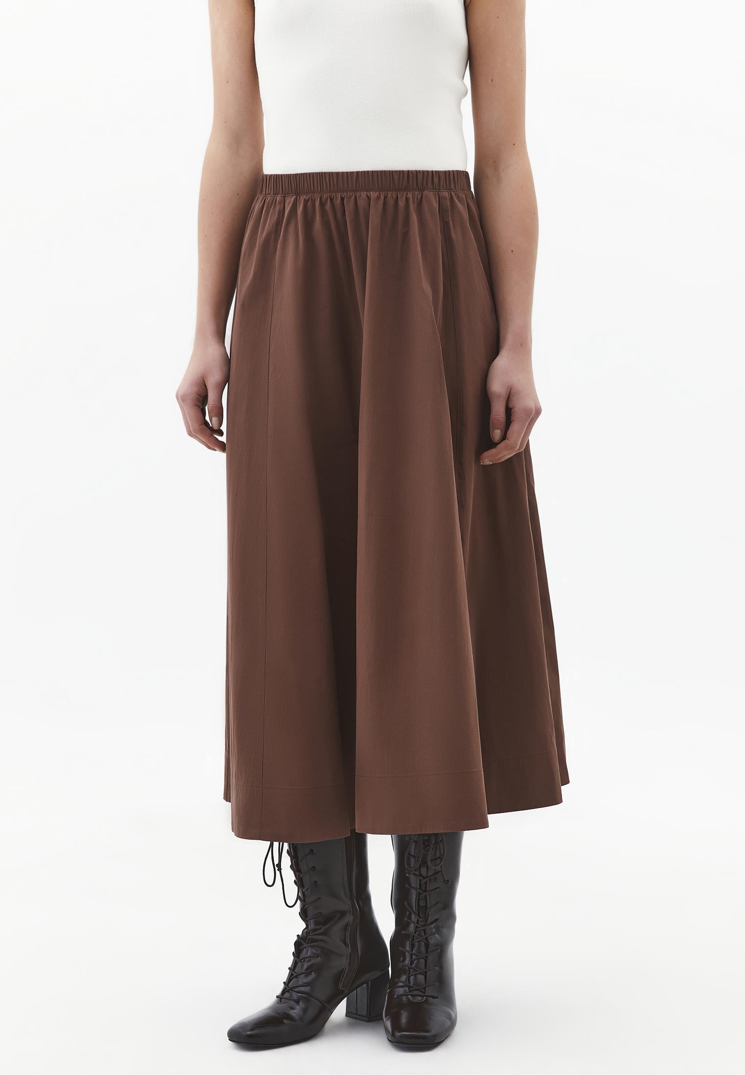 High Waist Flared Skirt - FONDUE FUDGE
