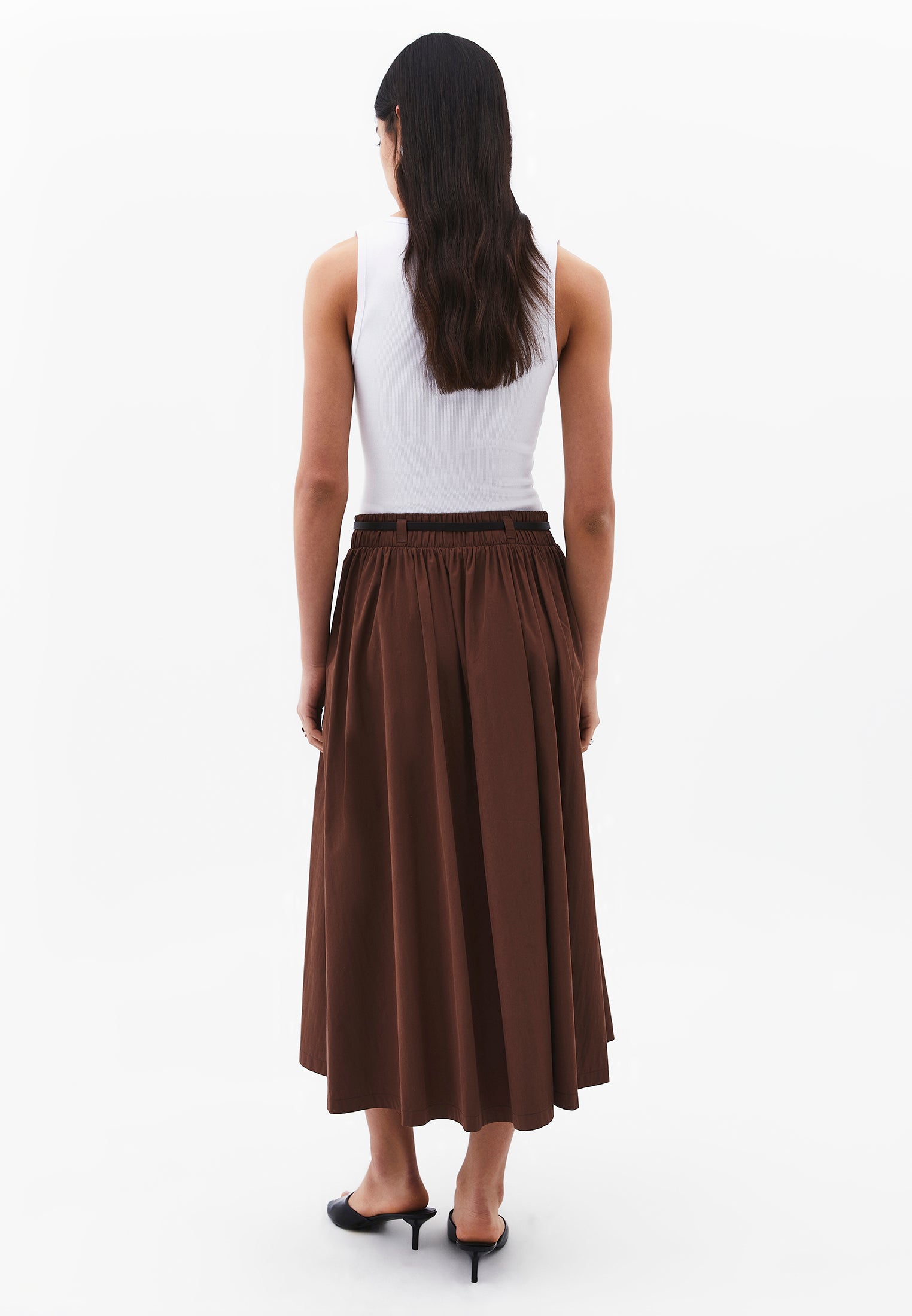 A-Line Long Skirt - FONDUE FUDGE