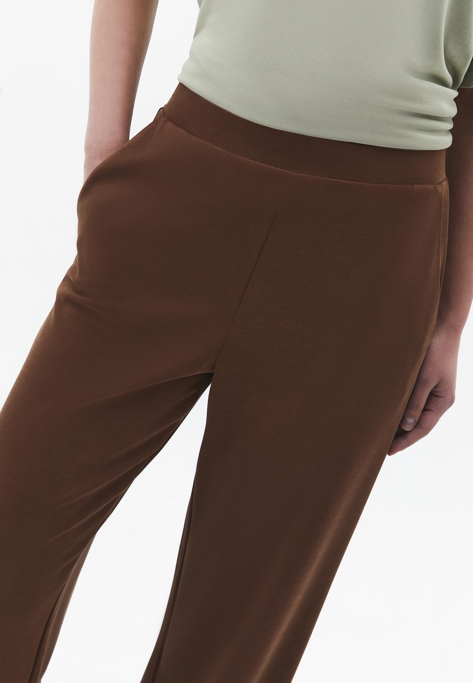 Straight Leg High Waist Sweatpant - FONDUE FUDGE