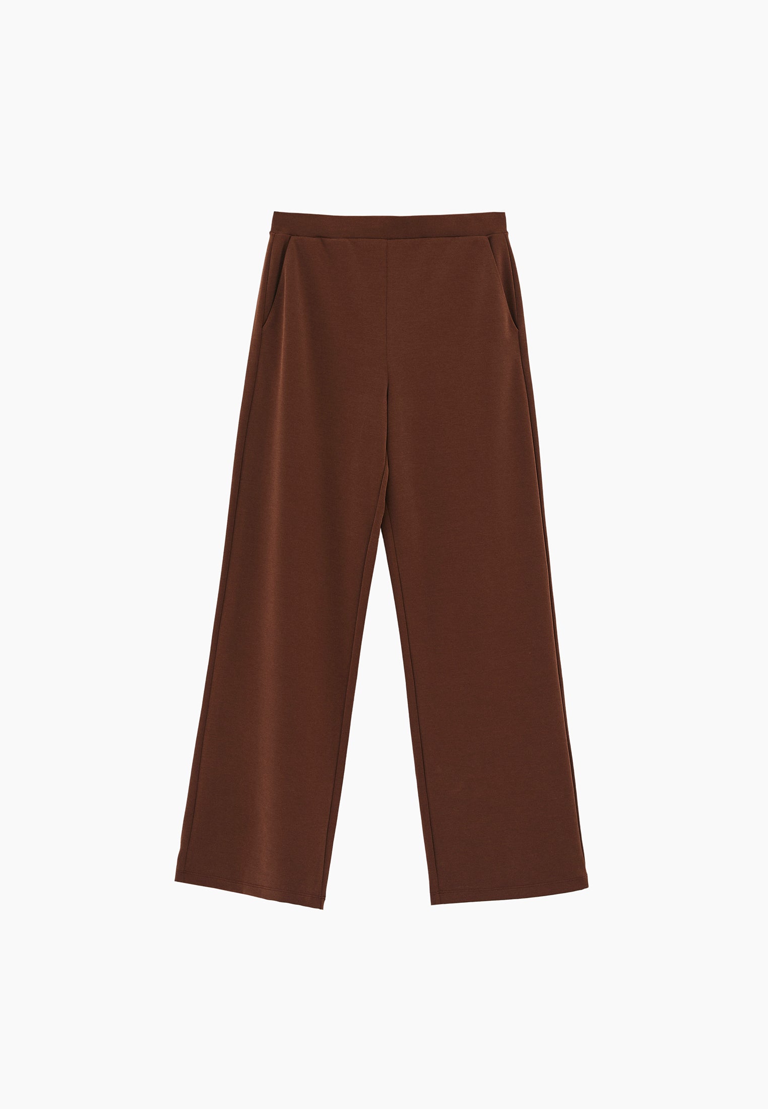 Straight Leg High Waist Sweatpant - FONDUE FUDGE