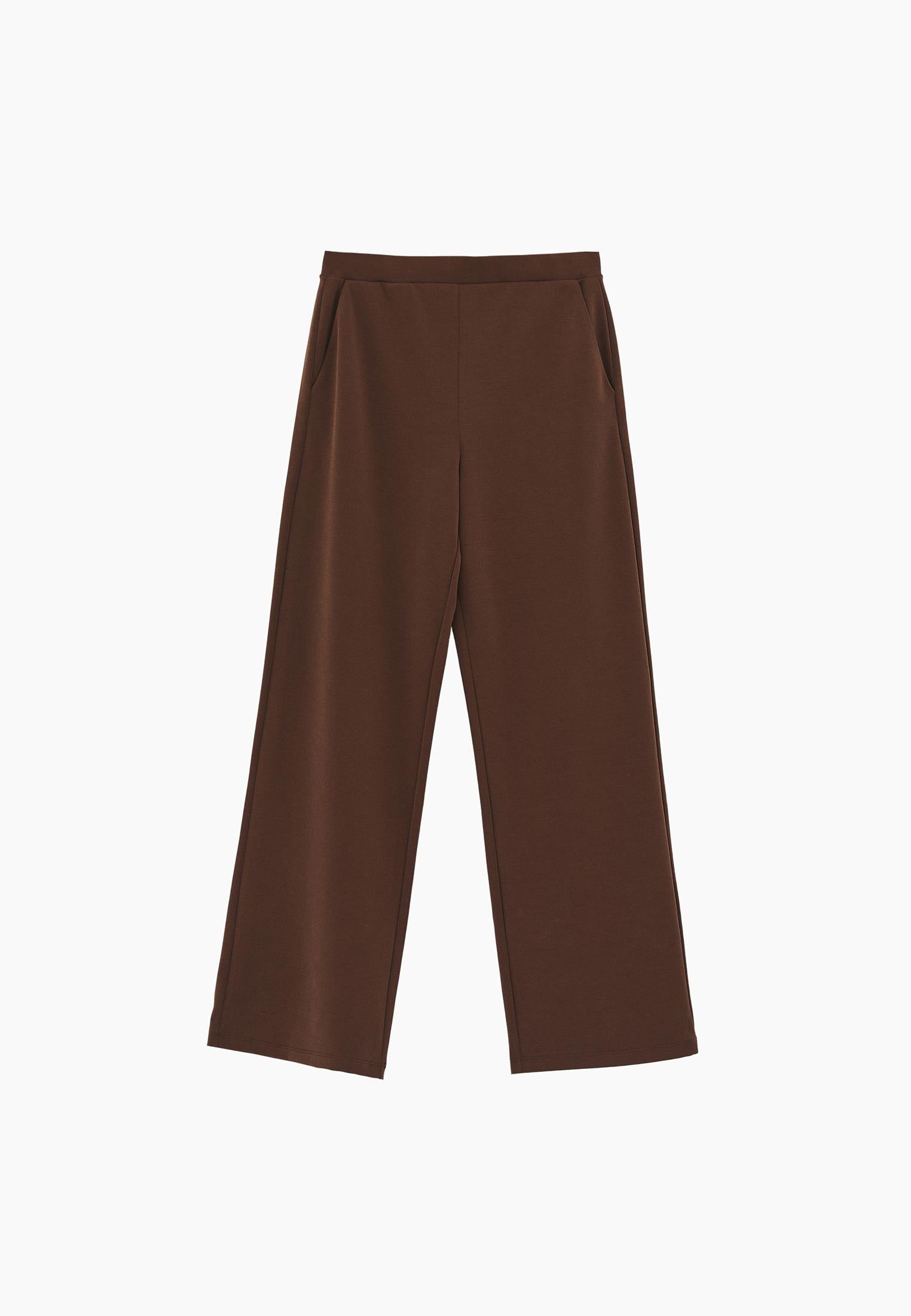 Straight Leg High Waist Sweatpant - FONDUE FUDGE