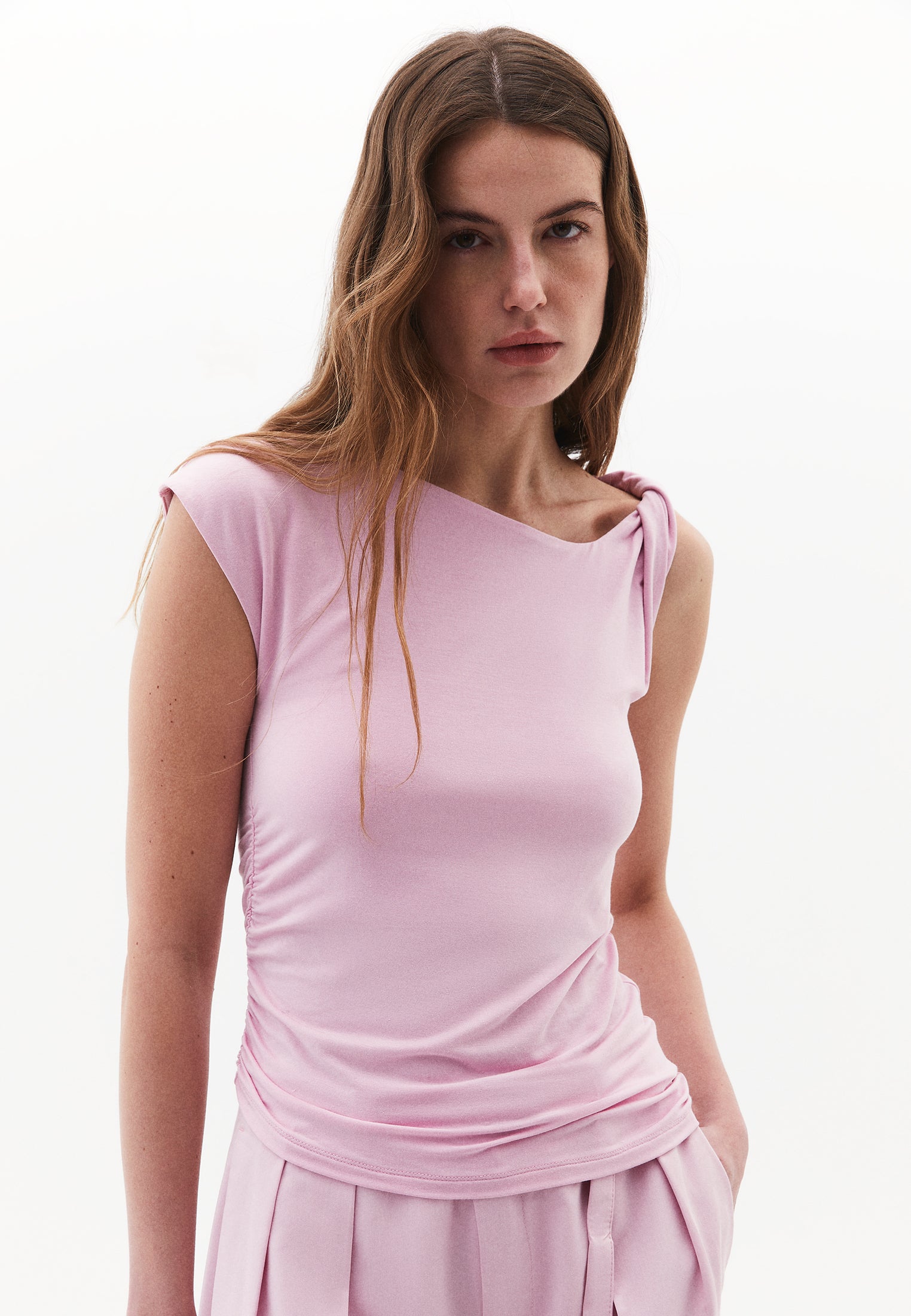 Asymmetric Blouse - FRAGRANT LILAC