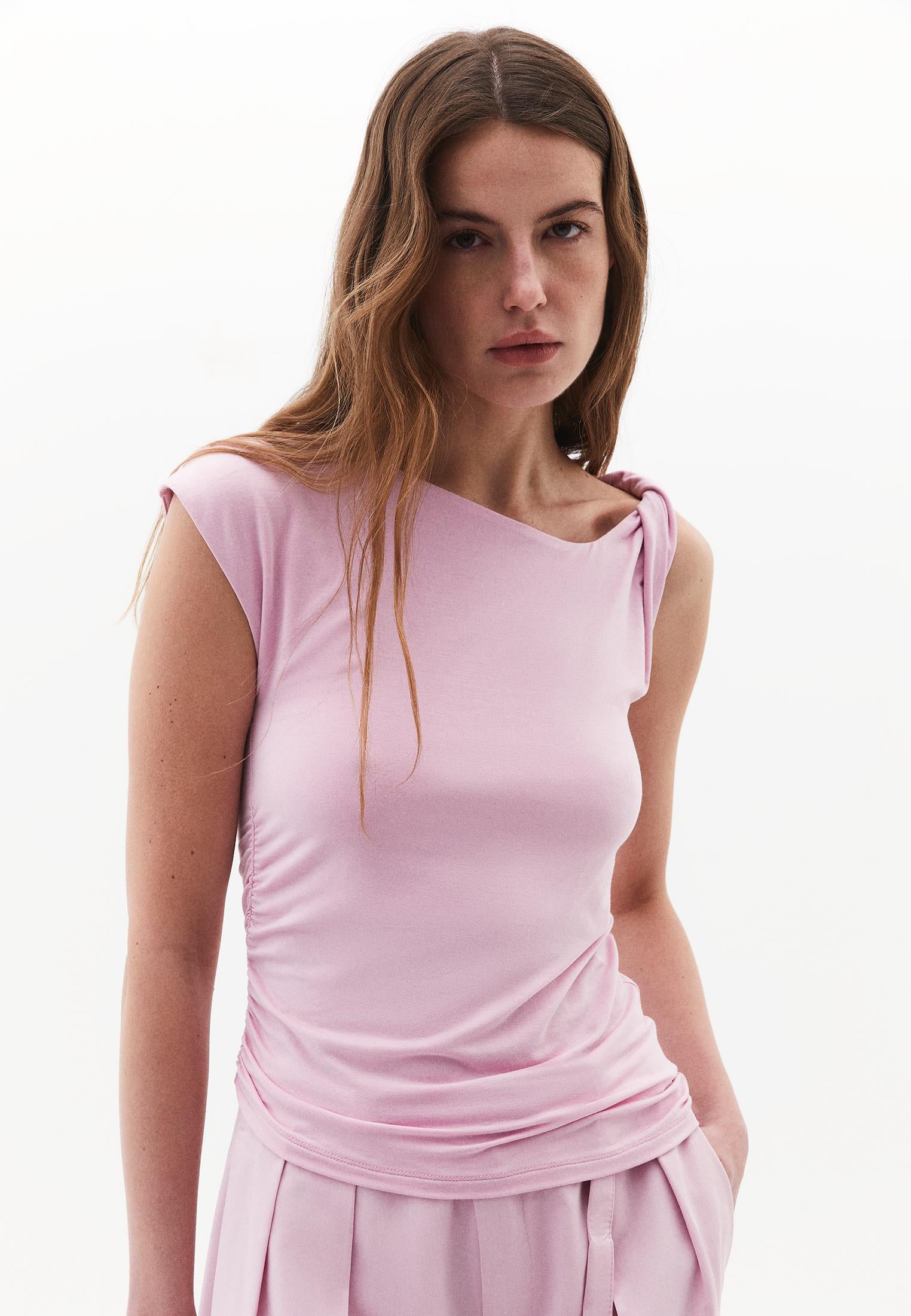 Asymmetric Blouse - FRAGRANT LILAC