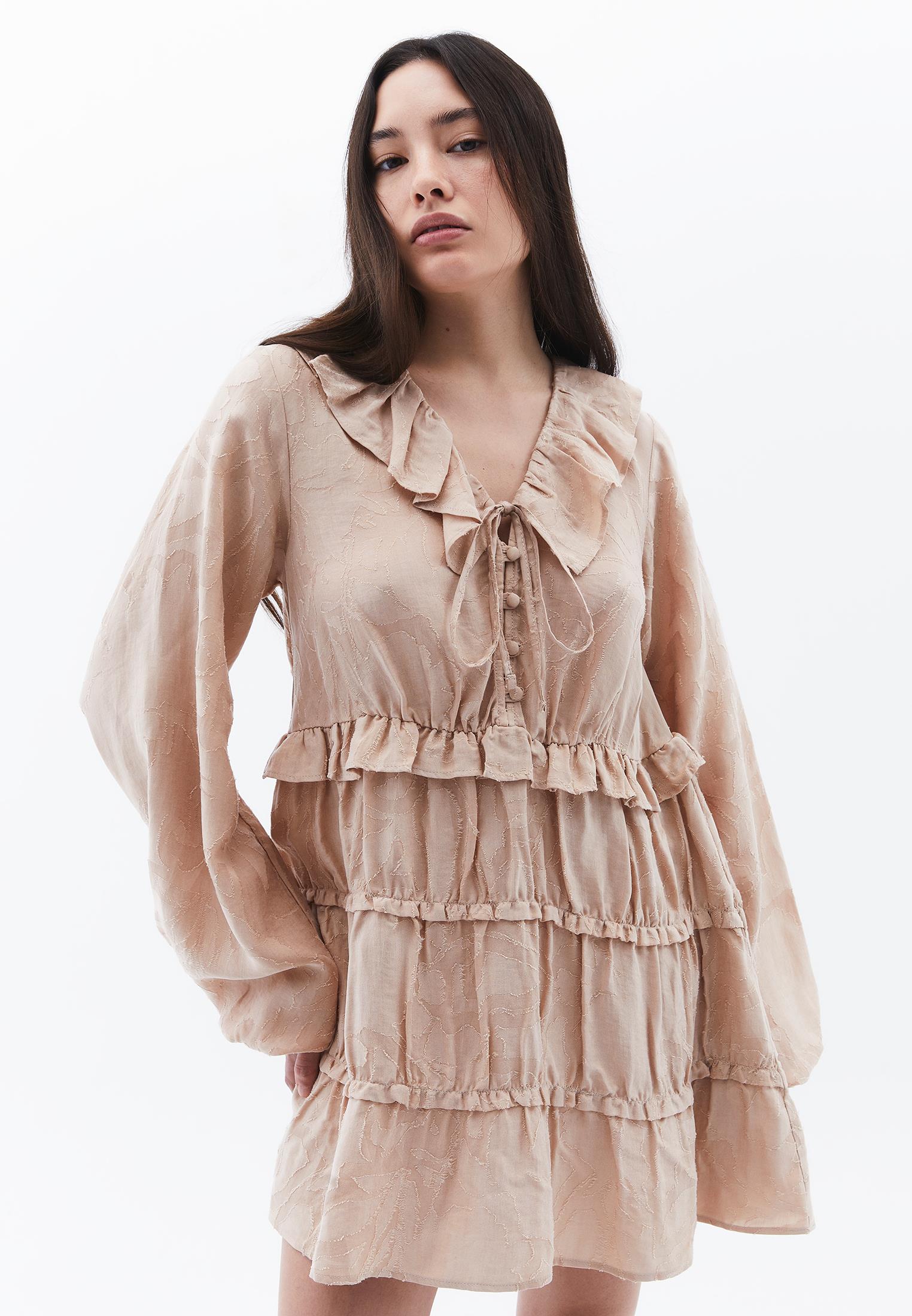 Mini Dress With Balloon Sleeves - FRAPPE